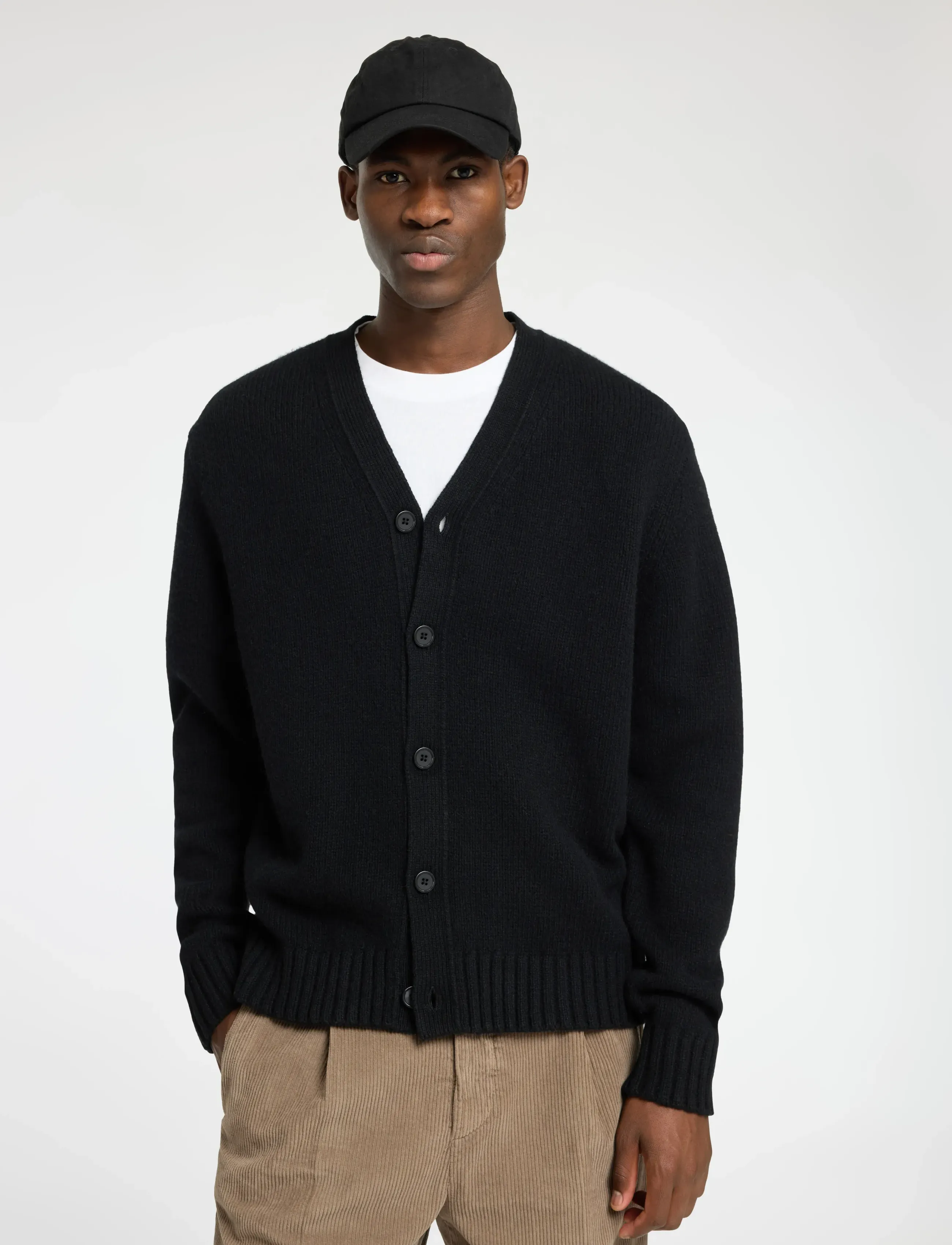 Selected - SLHCODY LS KNIT RELAXED CARDIGAN NOOS - cardigans - black - 4