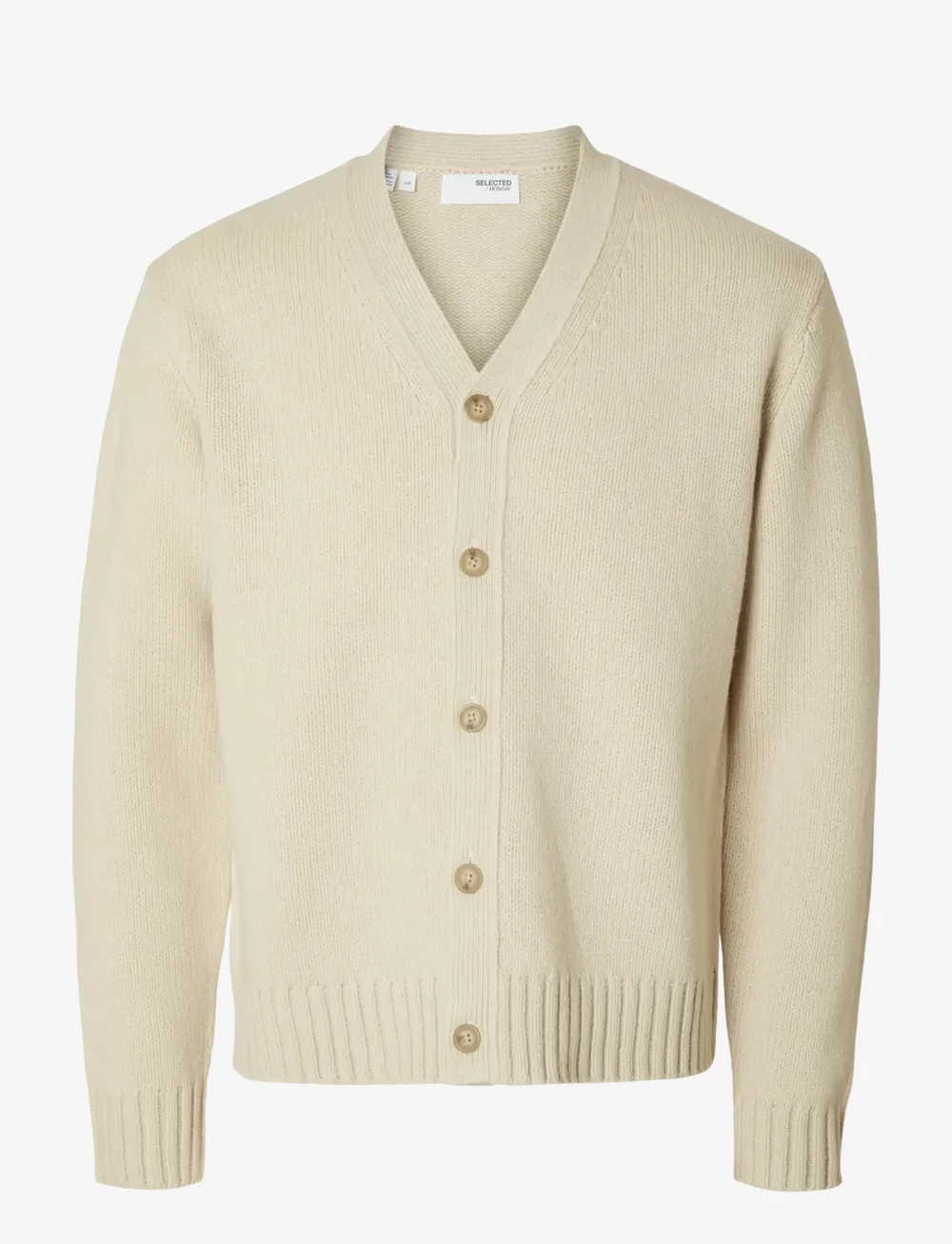 Selected - SLHCODY LS KNIT RELAXED CARDIGAN NOOS - koftor - oatmeal - 1