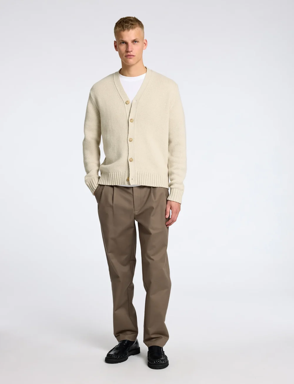 Selected - SLHCODY LS KNIT RELAXED CARDIGAN NOOS - koftor - oatmeal - 3