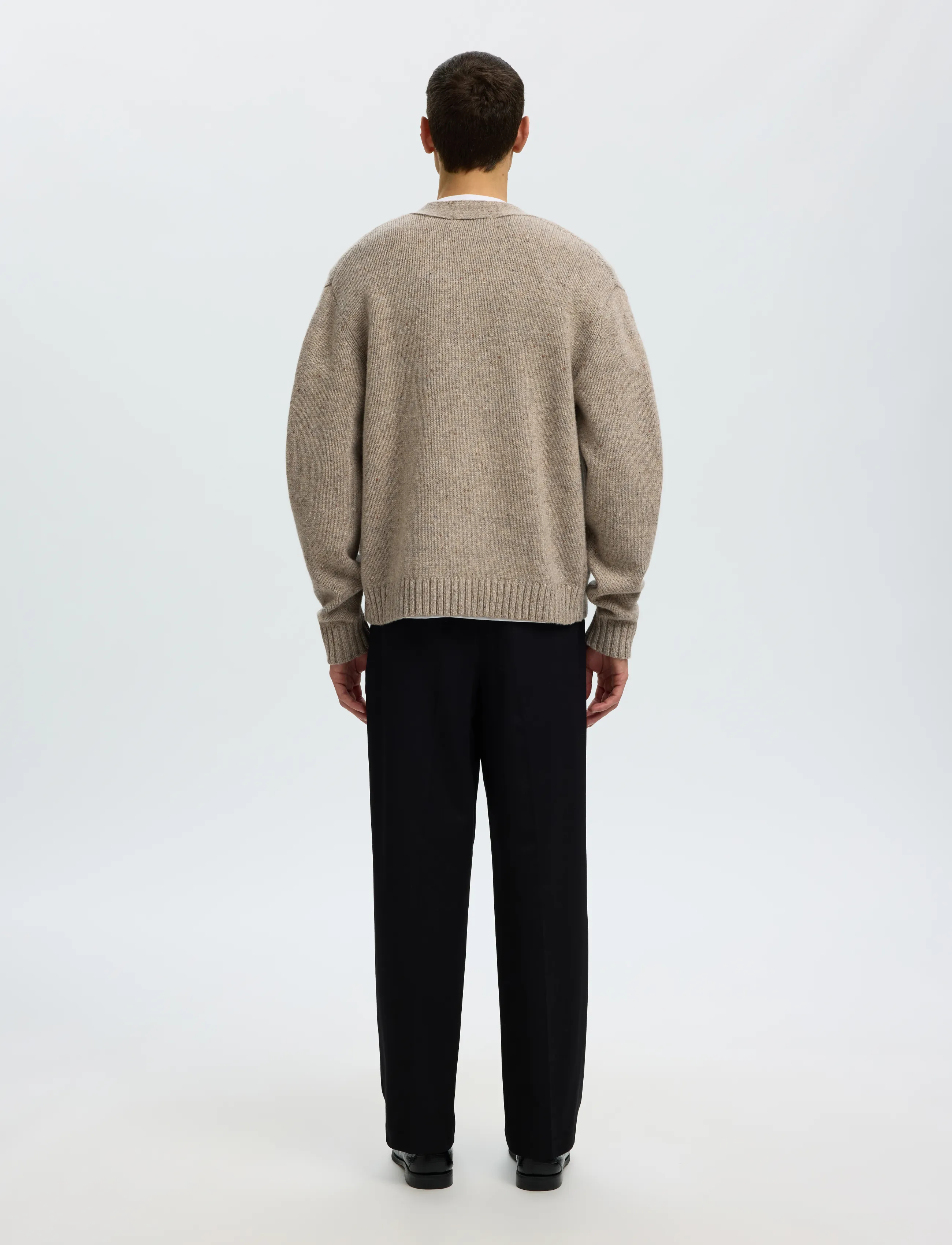Selected - SLMCODY LS KNIT CARDIGAN NOOS - cardigans - oatmeal - 2