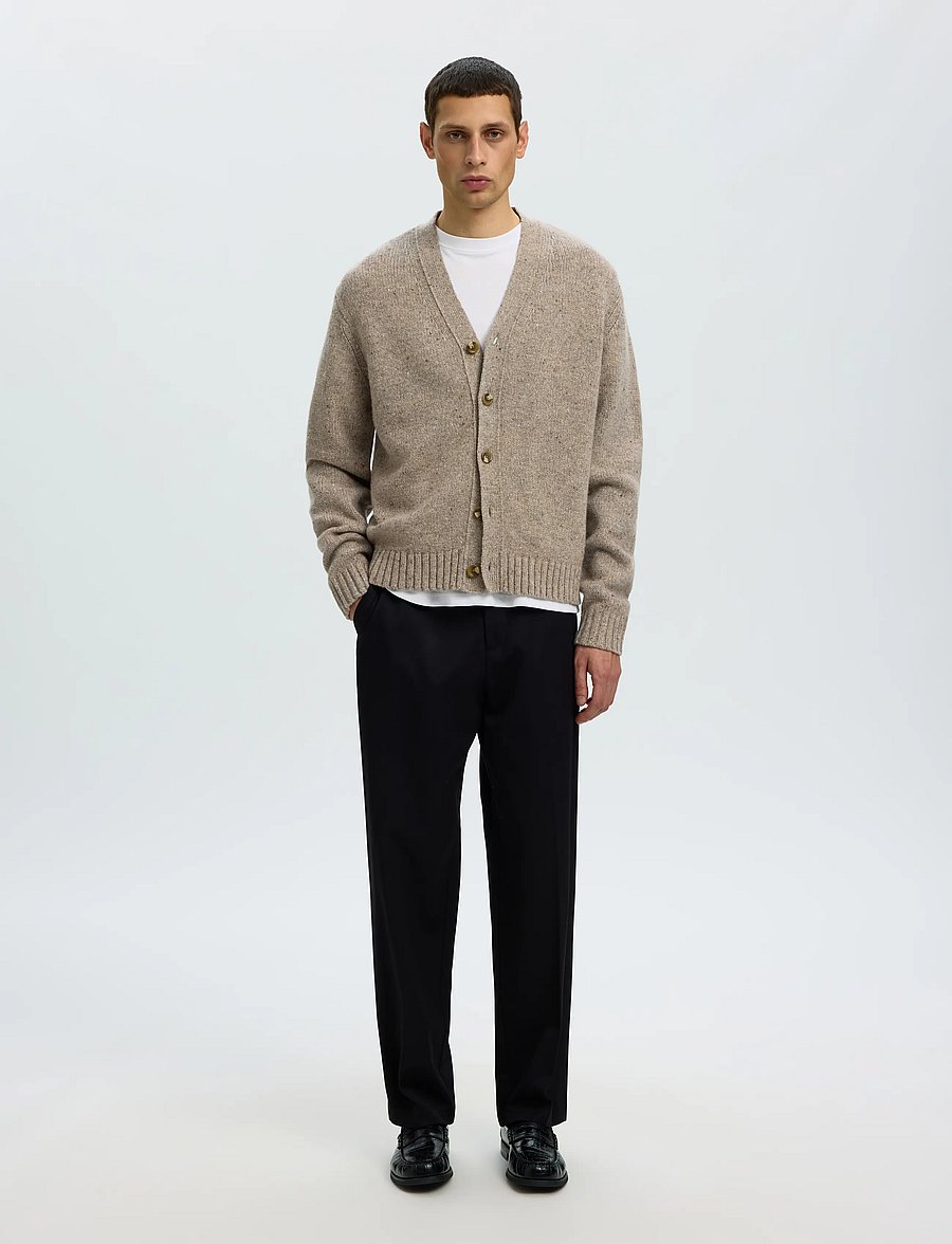 Selected - SLMCODY LS KNIT CARDIGAN NOOS - strickjacken - oatmeal - 3
