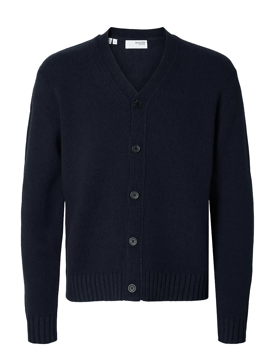 Selected - SLMCODY LS KNIT CARDIGAN NOOS - strickjacken - sky captain - 1