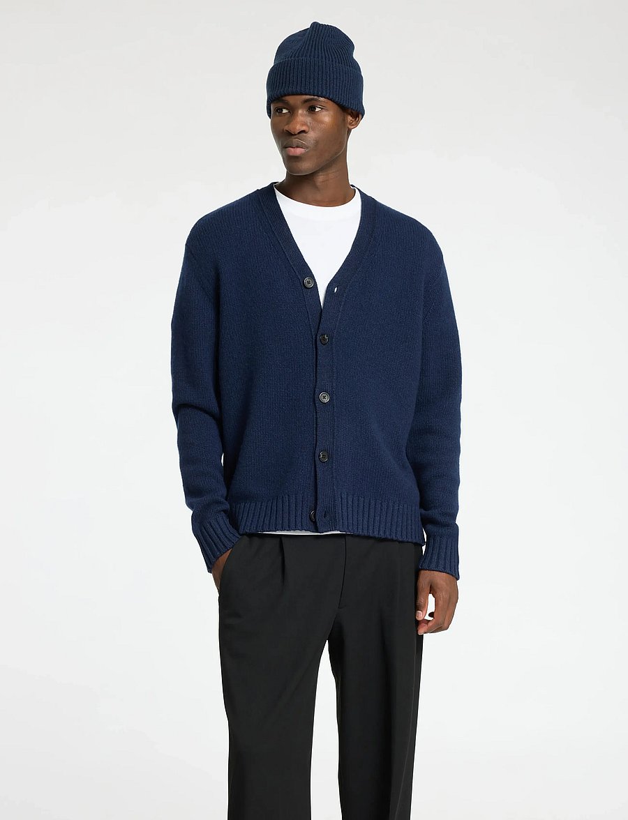 Selected - SLMCODY LS KNIT CARDIGAN NOOS - strickjacken - sky captain - 0
