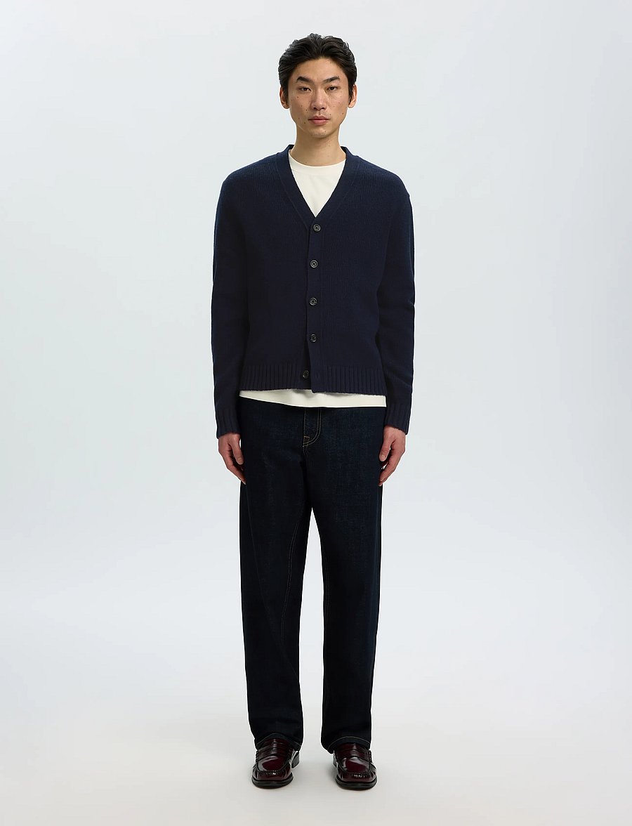 Selected - SLMCODY LS KNIT CARDIGAN NOOS - strickjacken - sky captain - 3
