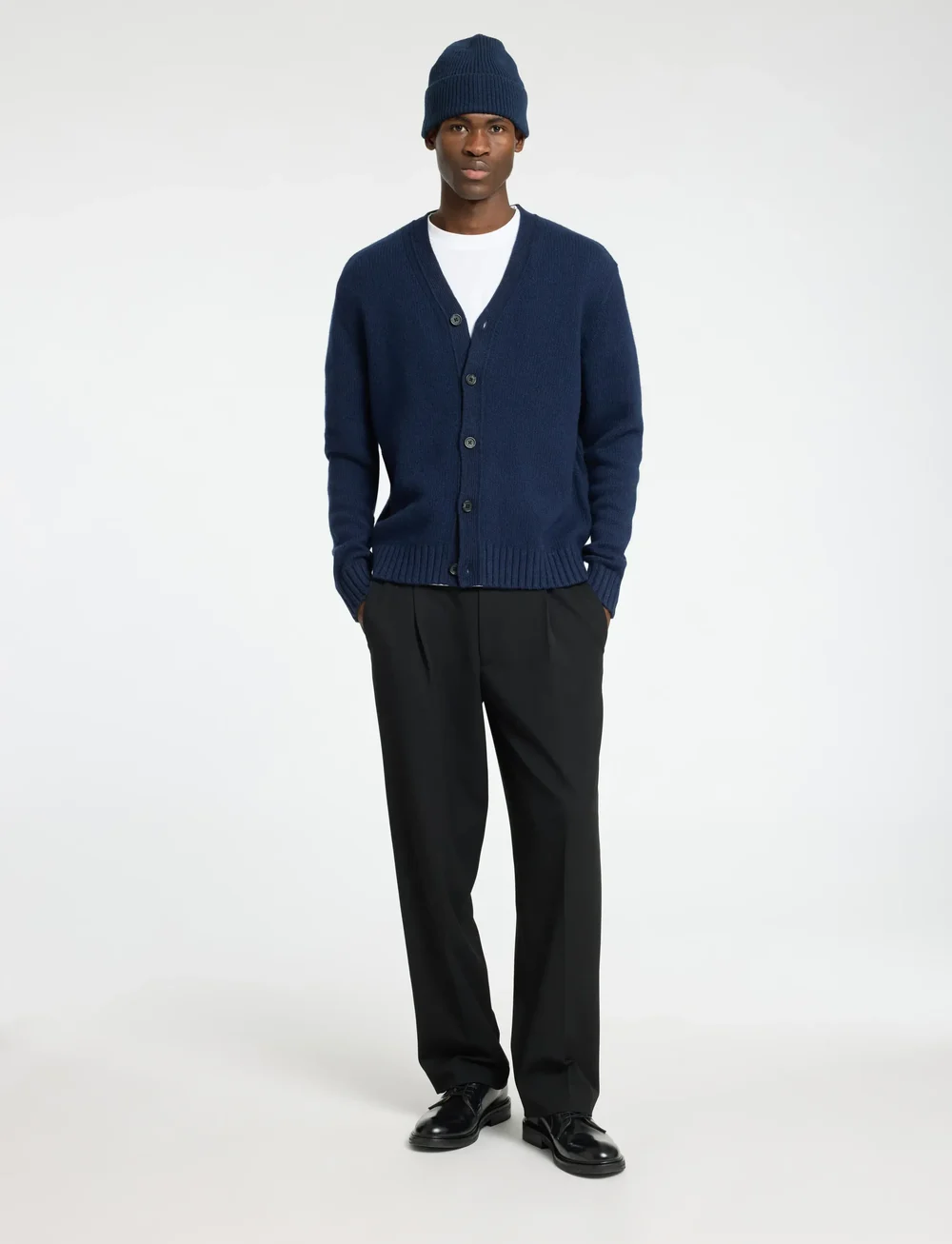 Selected - SLHCODY LS KNIT RELAXED CARDIGAN NOOS - cardigans - sky captain - 4