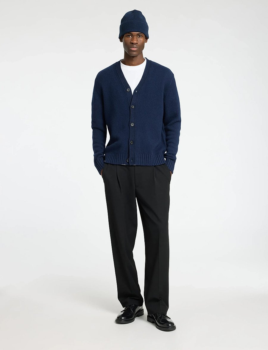 Selected - SLMCODY LS KNIT CARDIGAN NOOS - strickjacken - sky captain - 4