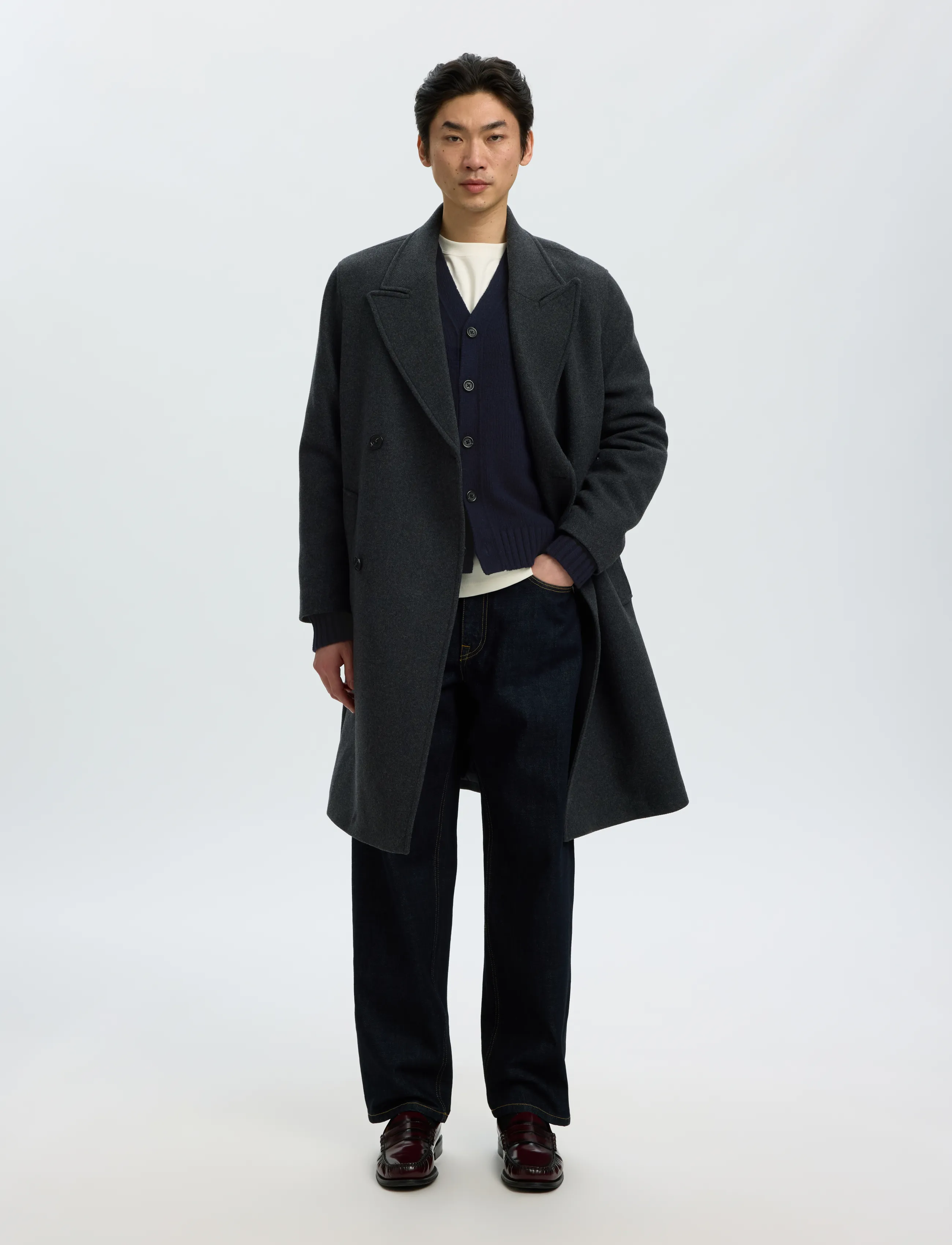 Selected - SLMCODY LS KNIT CARDIGAN NOOS - strickjacken - sky captain - 5