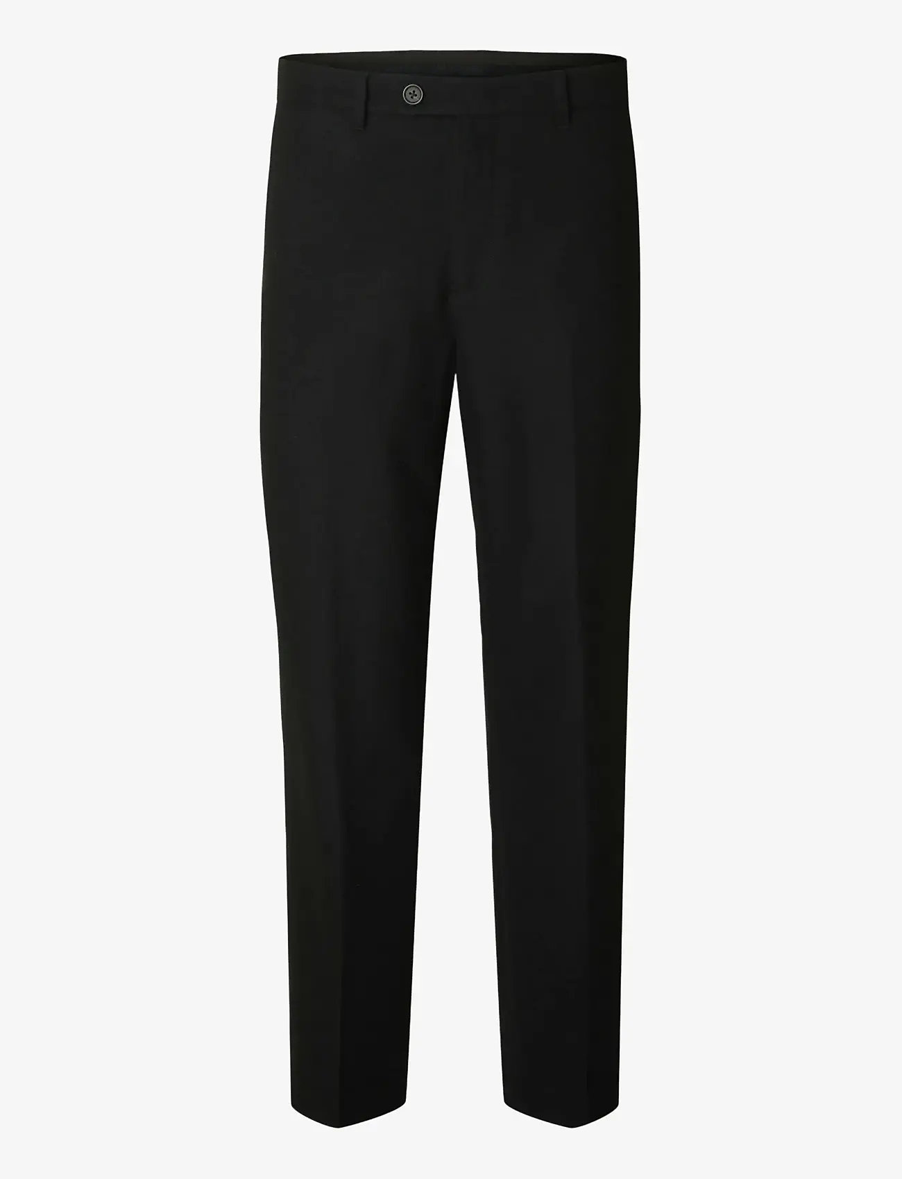 Selected - SLH196-STRAIGHT TERRY WOOL BLND PNT NOOS - suit trousers - black - 1