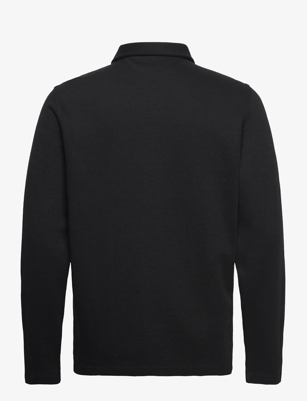 Selected - SLHMARC RIB LS POLO - langærmede poloer - black - 2