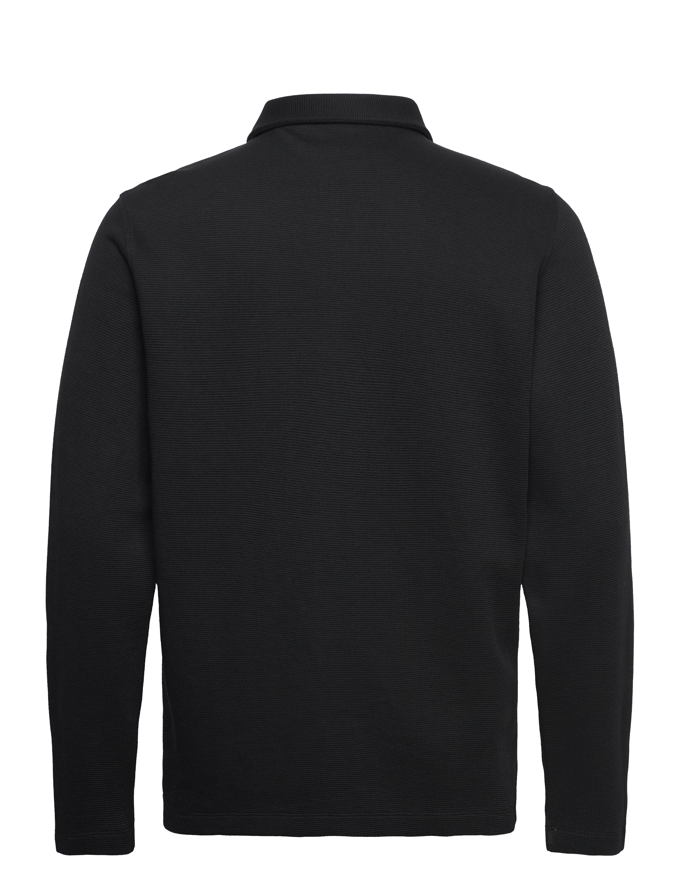 Selected - SLHMARC RIB LS POLO - langärmelig - black - 2