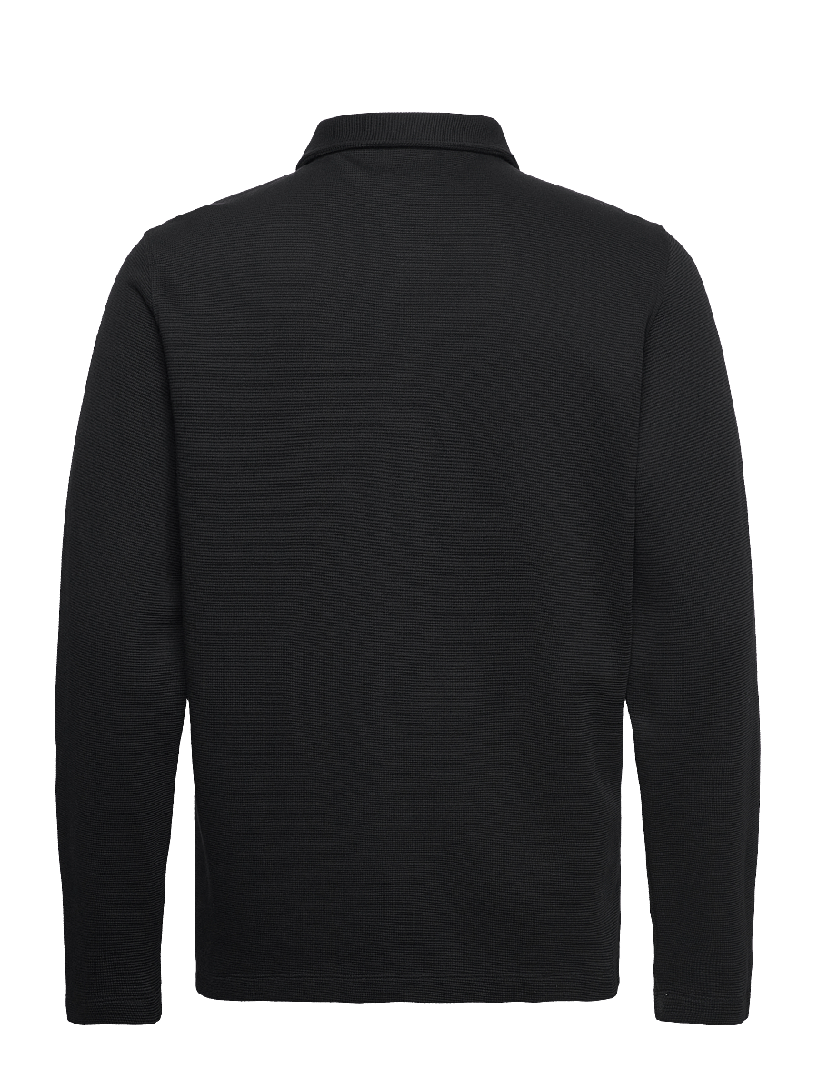 Selected - SLHMARC RIB LS POLO - langärmelig - black - 2