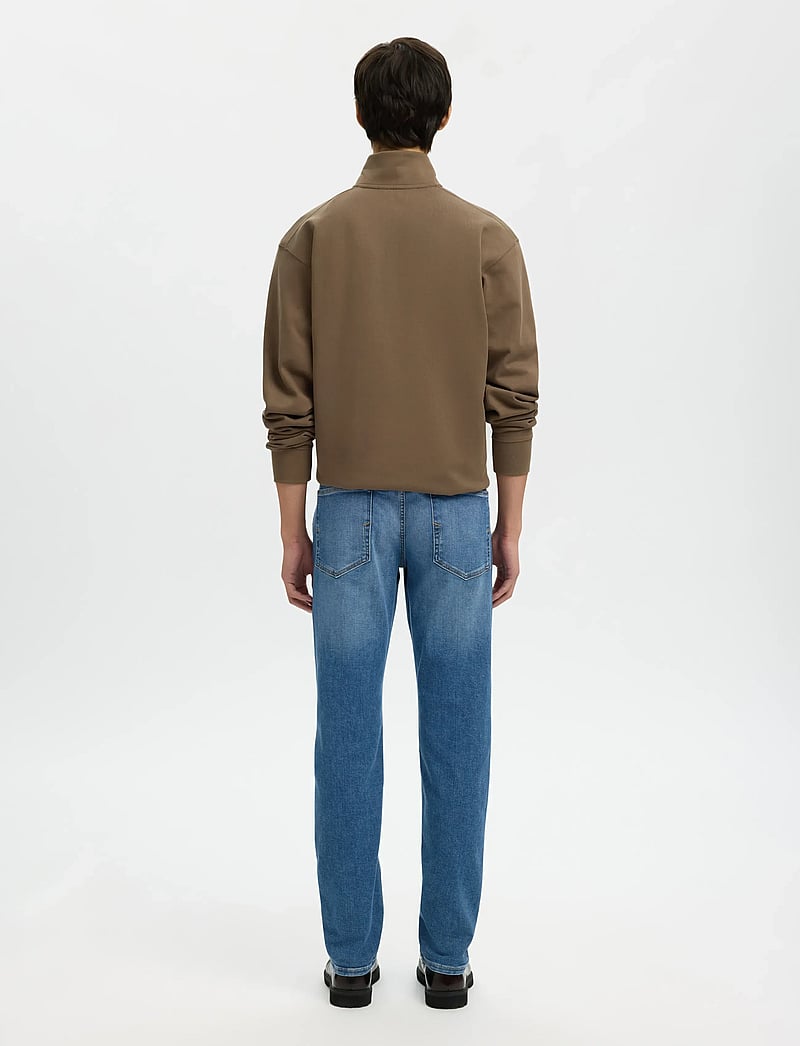 Selected - SLHMARC RIB LS POLO - langærmede poloer - morel - 2
