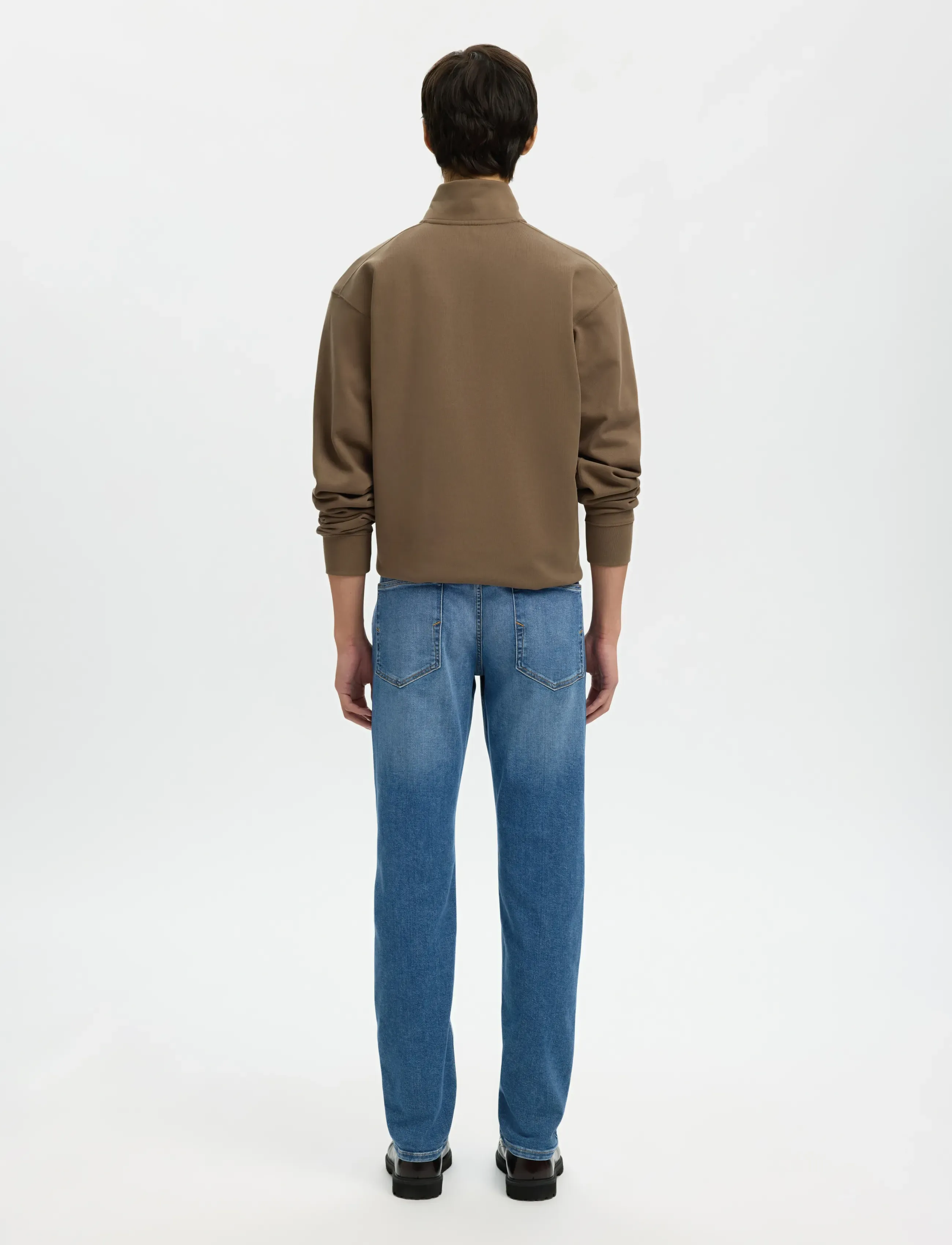 Selected - SLHMARC RIB LS POLO - langärmelig - morel - 2
