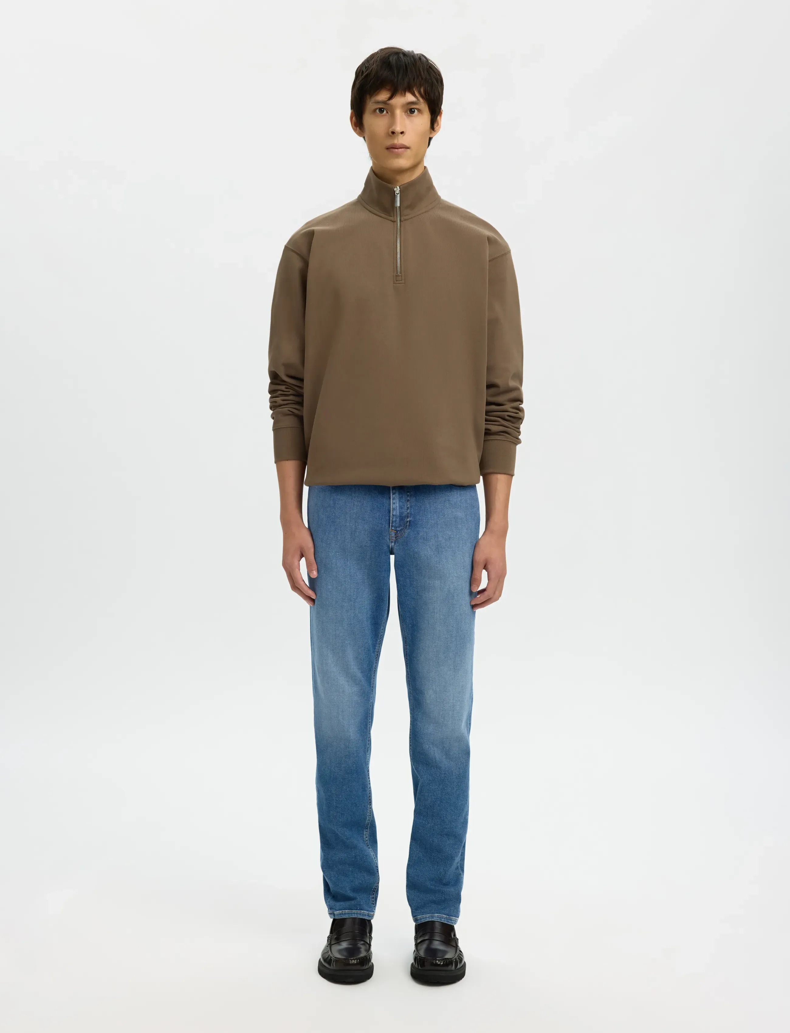 Selected - SLHMARC RIB LS POLO - langärmelig - morel - 4