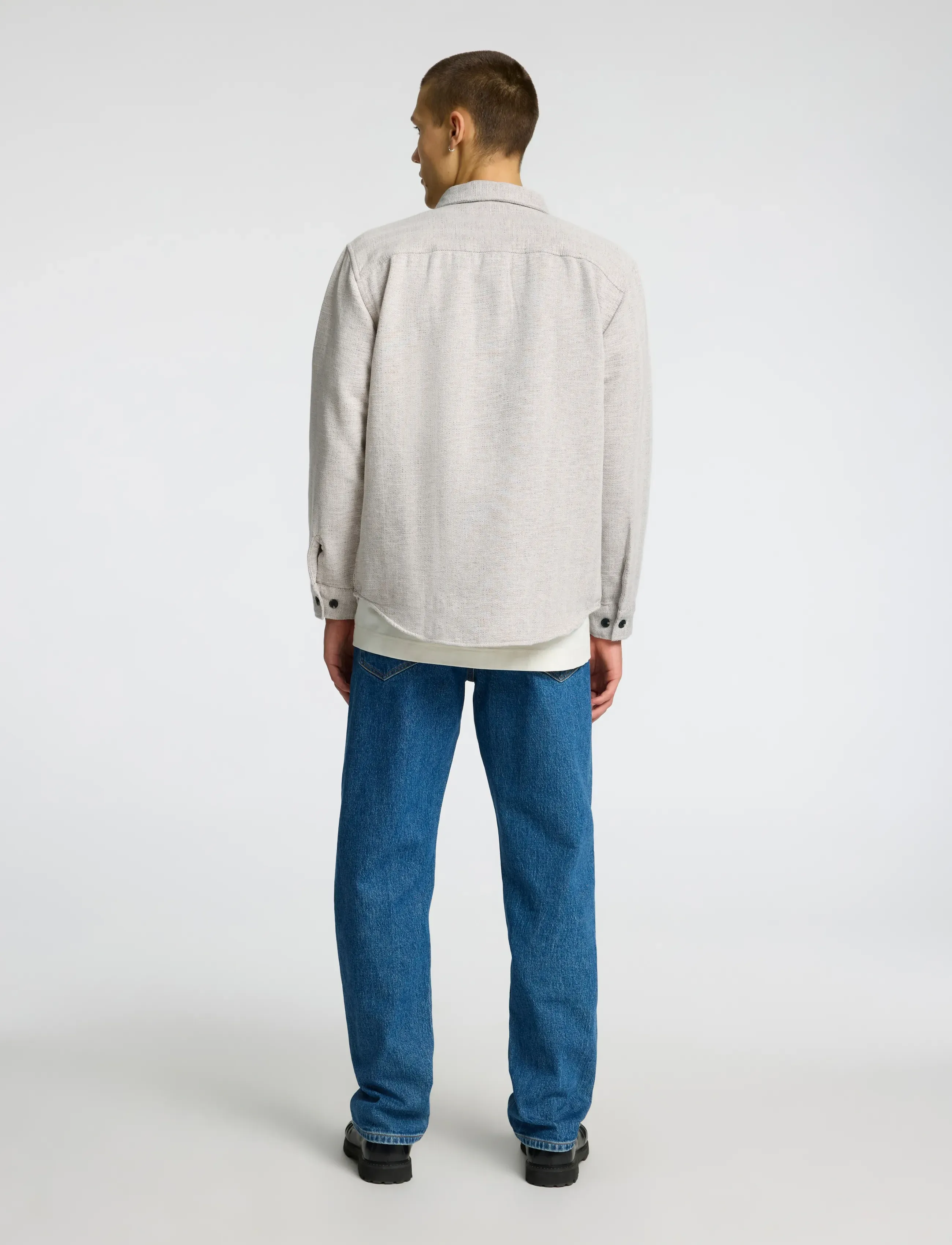 Selected - SLHREGHANK HERRINGBONE OVERSHIRT - oatmeal - 2