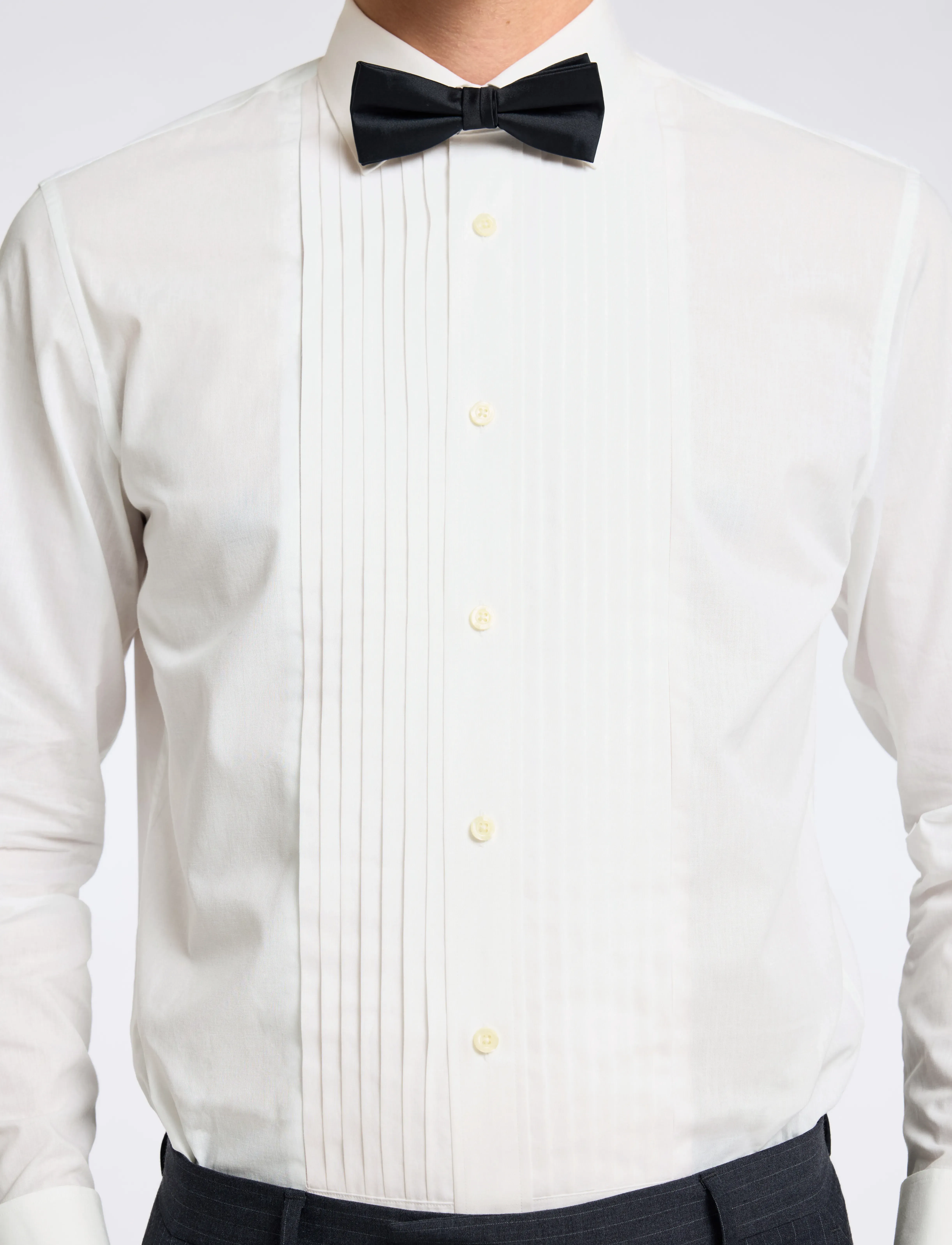 Selected - SLHSLIM-ANTON BIB SHIRTS LS CLASSIC - bright white - 4