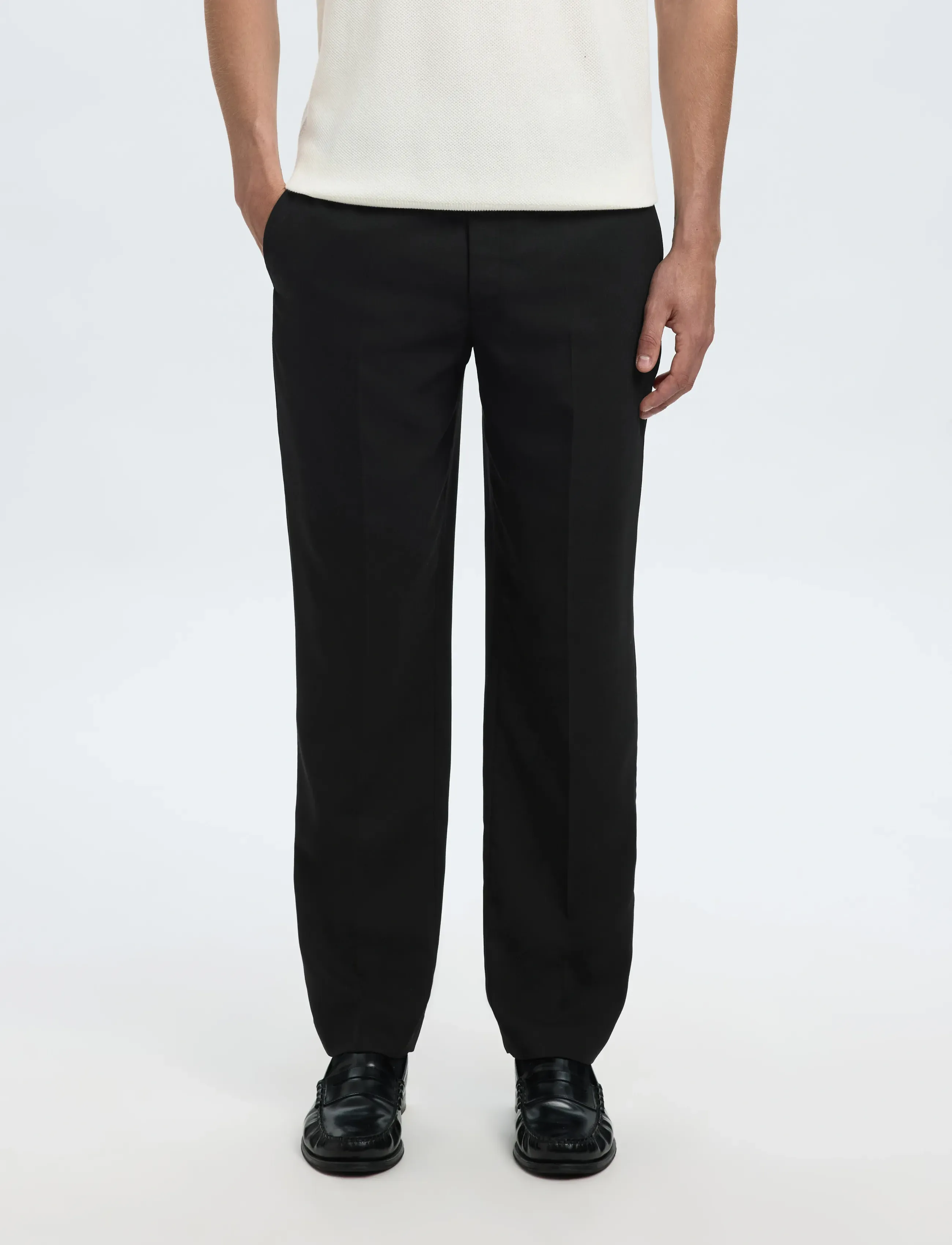 Selected Slmreg-Neil Elastic Wb Trs, Mænd, Bukser Med Elastik Talje, Sort, Str: M