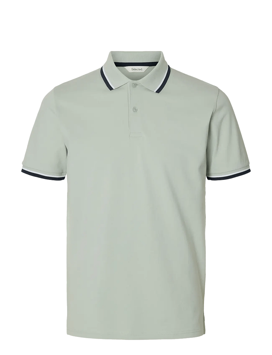 Selected - SLMSLIM-ATLAS SPORT SS POLO NOOS - polos à manches courtes - aqua gray - 1