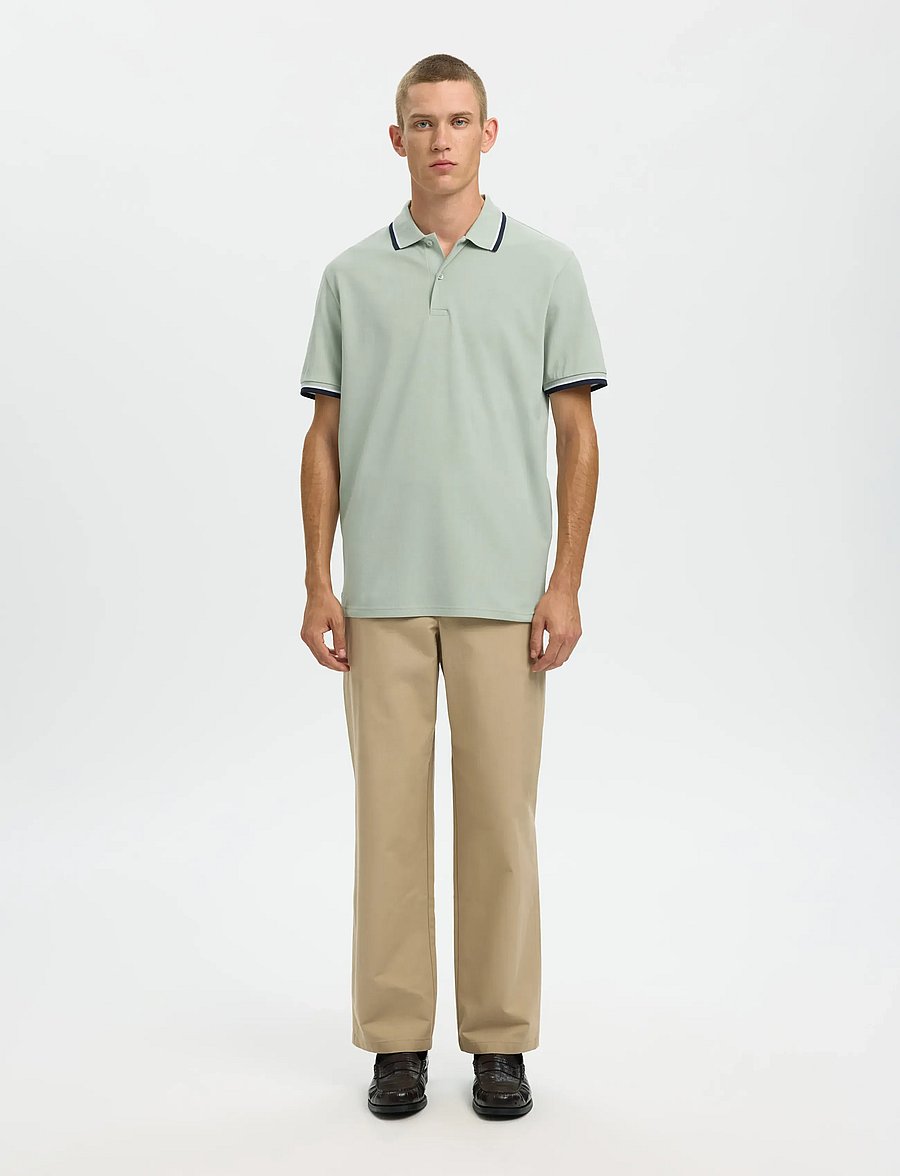 Selected - SLMSLIM-ATLAS SPORT SS POLO NOOS - polos à manches courtes - aqua gray - 3