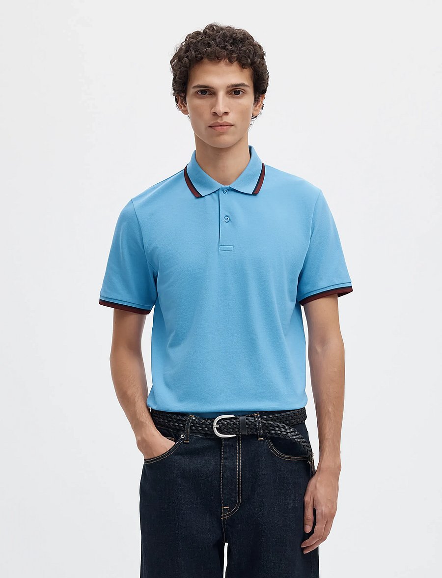 Selected - SLMSLIM-ATLAS SPORT SS POLO NOOS - polo krekli ar īsām piedurknēm - blissful blue - 0