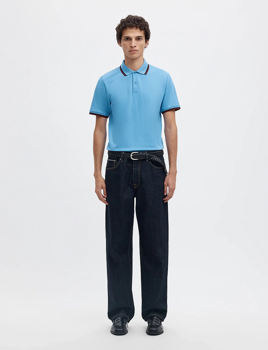 Selected - SLMSLIM-ATLAS SPORT SS POLO NOOS - polo krekli ar īsām piedurknēm - blissful blue - 4