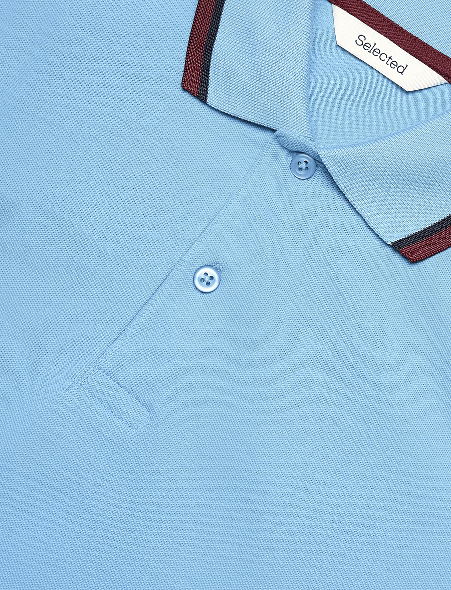 Selected - SLMSLIM-ATLAS SPORT SS POLO NOOS - kurzärmelig - blissful blue - 2