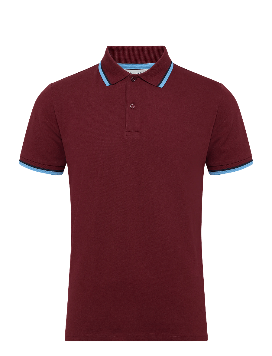 Selected - SLMSLIM-ATLAS SPORT SS POLO NOOS - kurzärmelig - tawny port - 1