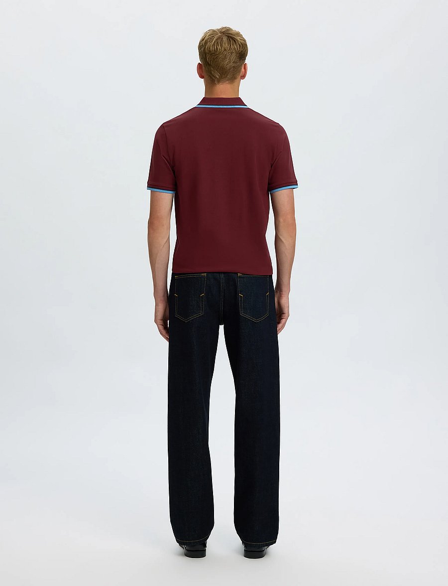 Selected - SLMSLIM-ATLAS SPORT SS POLO NOOS - kurzärmelig - tawny port - 3