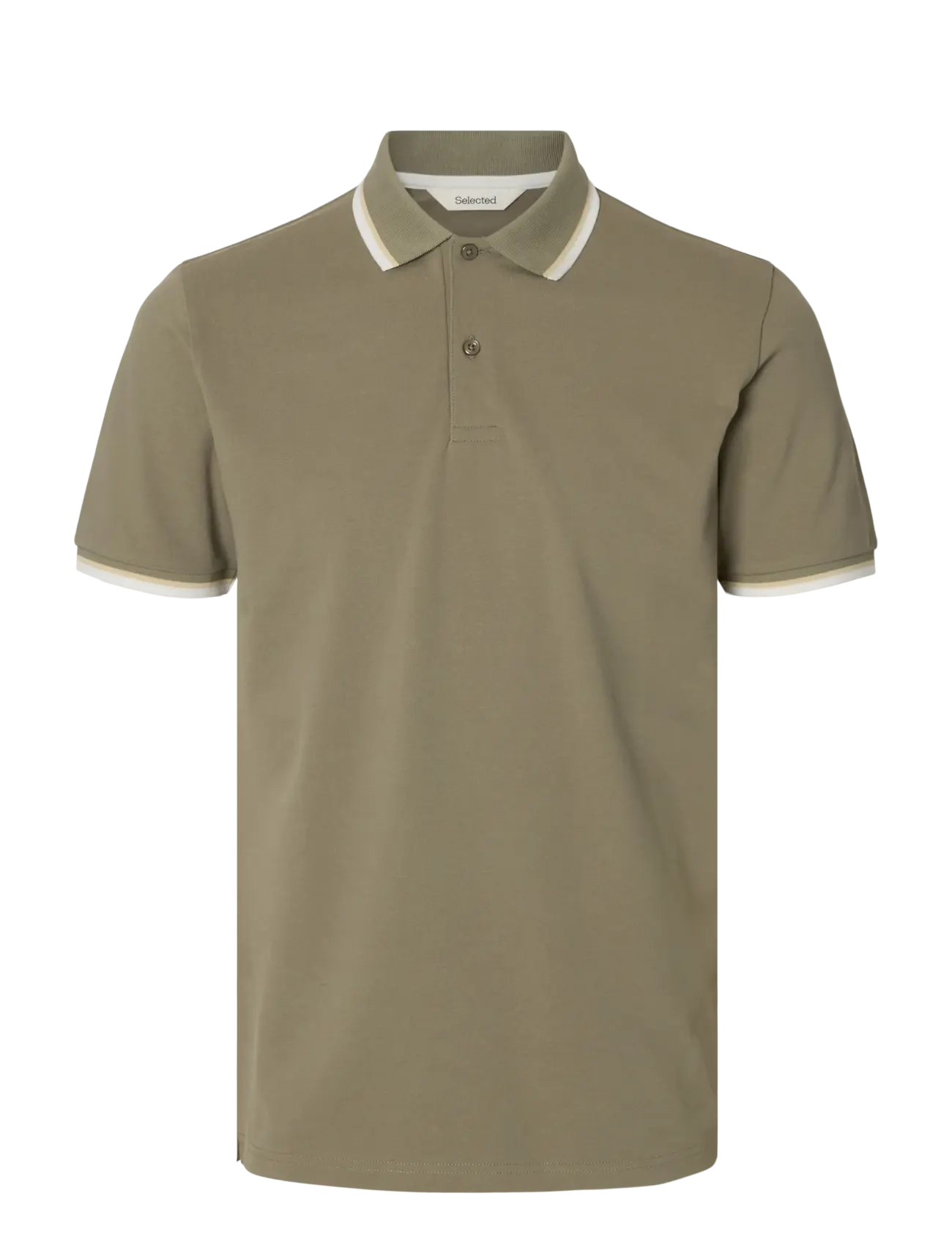 Selected SLHSLIM-ATLAS SPORT SS POLO NOOS - Kläder - VETIVER / khaki/green