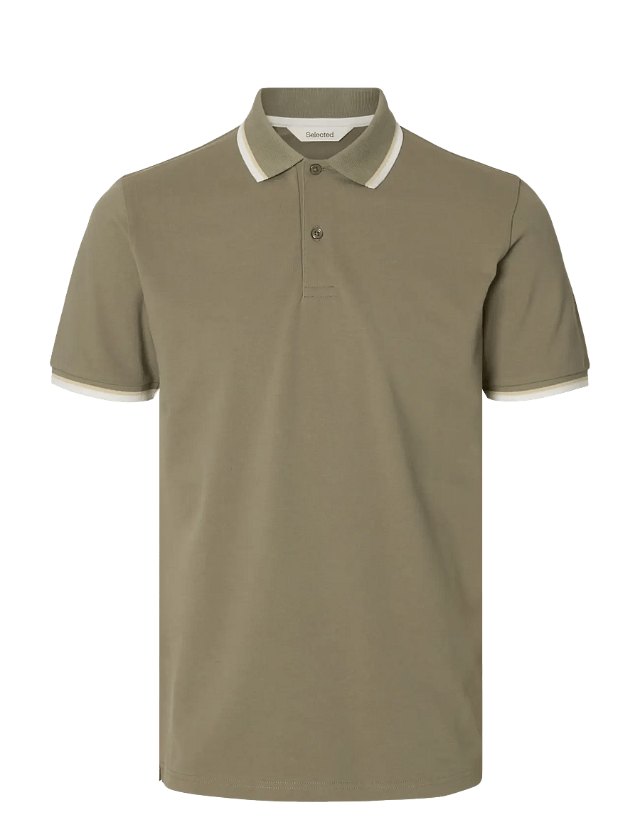 Selected - SLHSLIM-ATLAS SPORT SS POLO - polo krekli ar īsām piedurknēm - vetiver - 0