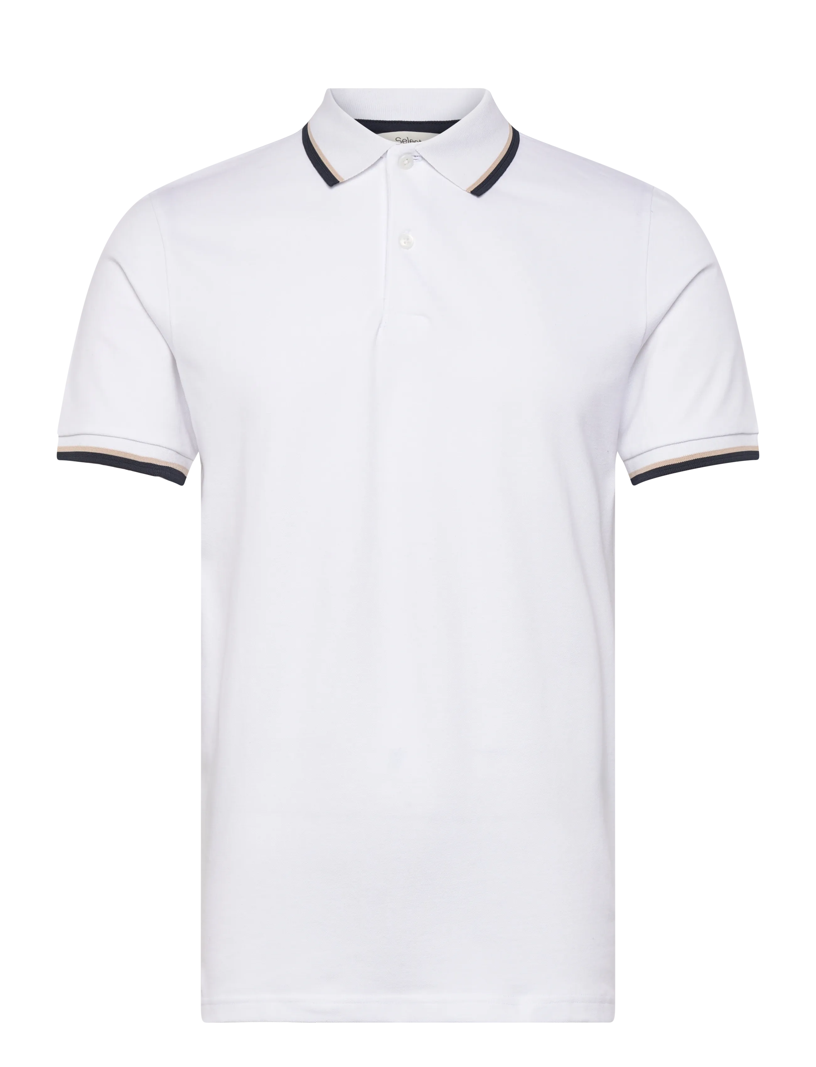 Selected SLHSLIM-ATLAS SPORT SS POLO NOOS - Pikéer - WHITE / white