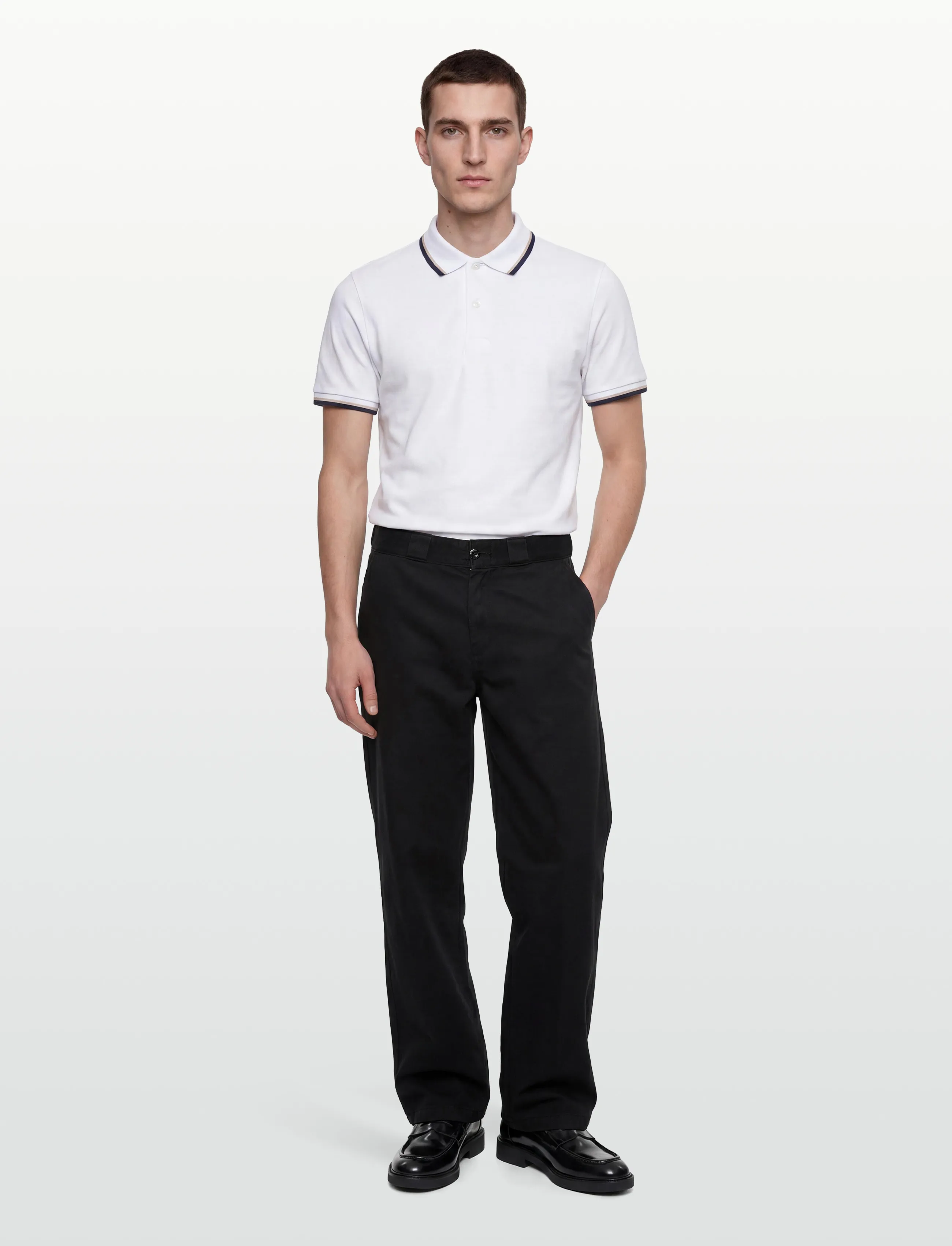 Selected SLHSLIM-ATLAS SPORT SS POLO NOOS - Pikéer - WHITE / white