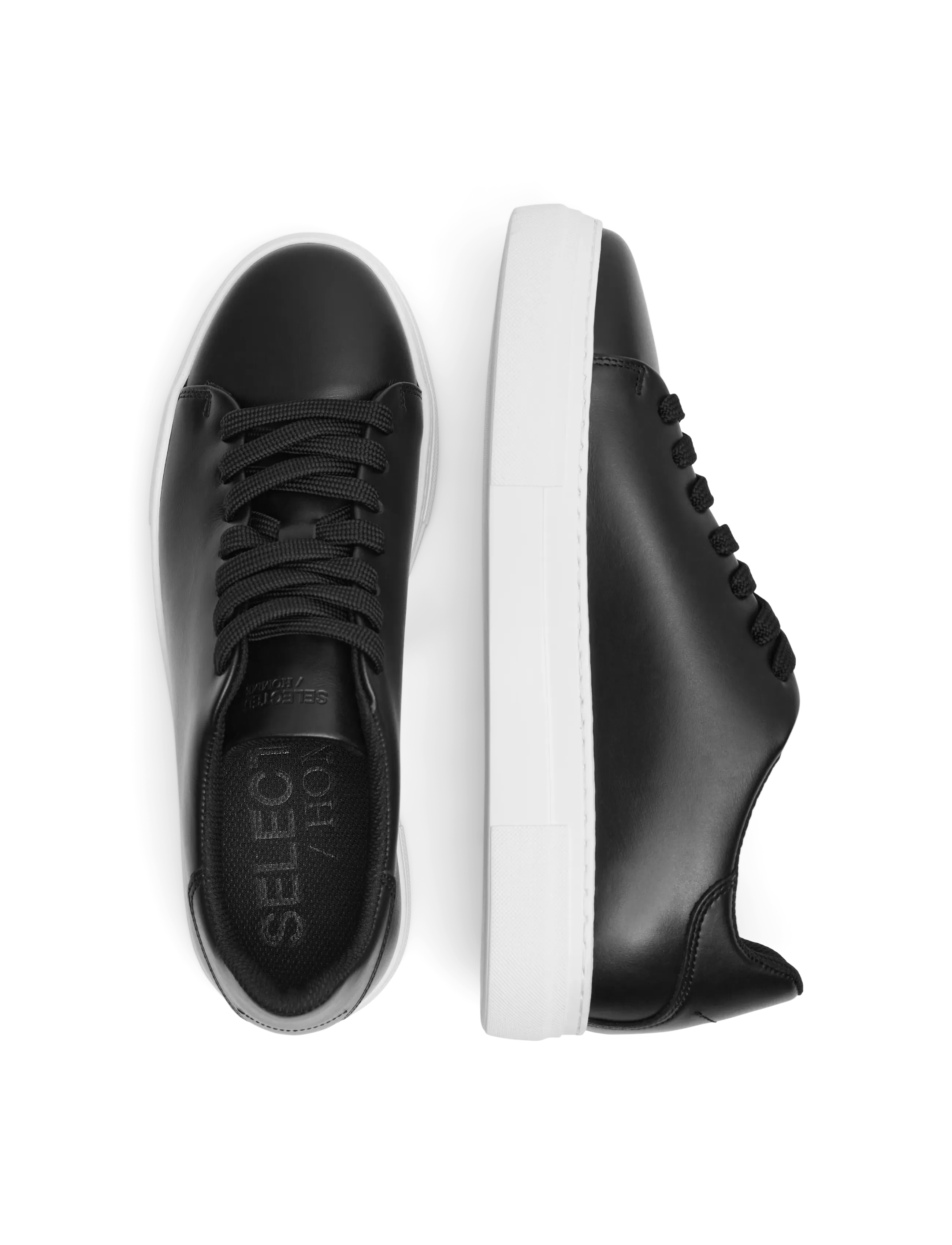 SELECTED Slhdavid Chunky Leather Sneaker Noos låga sneakers herr – bild 3