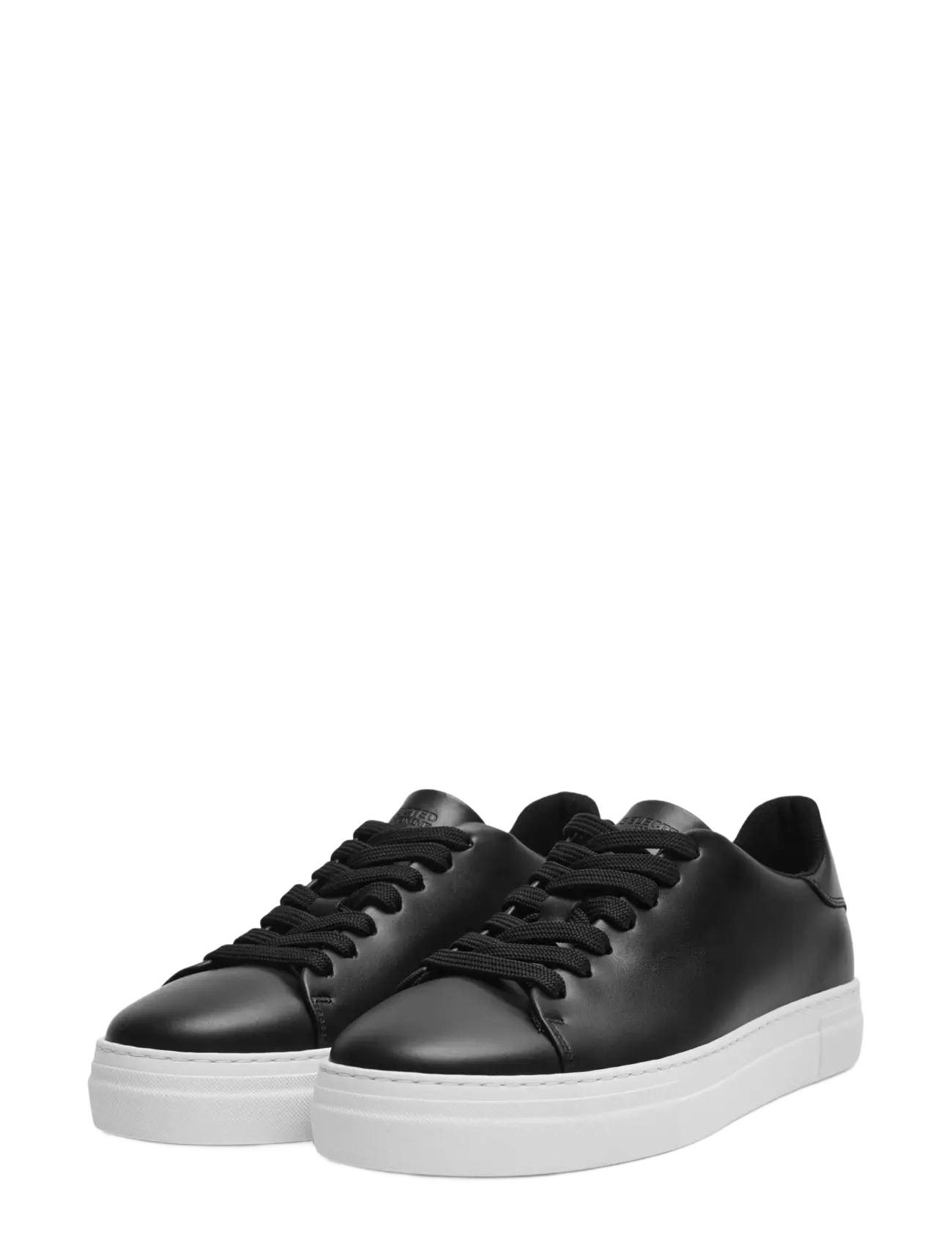 Selected - SLHDAVID CHUNKY LEATHER SNEAKER NOOS - niedriger schnitt - black - 4
