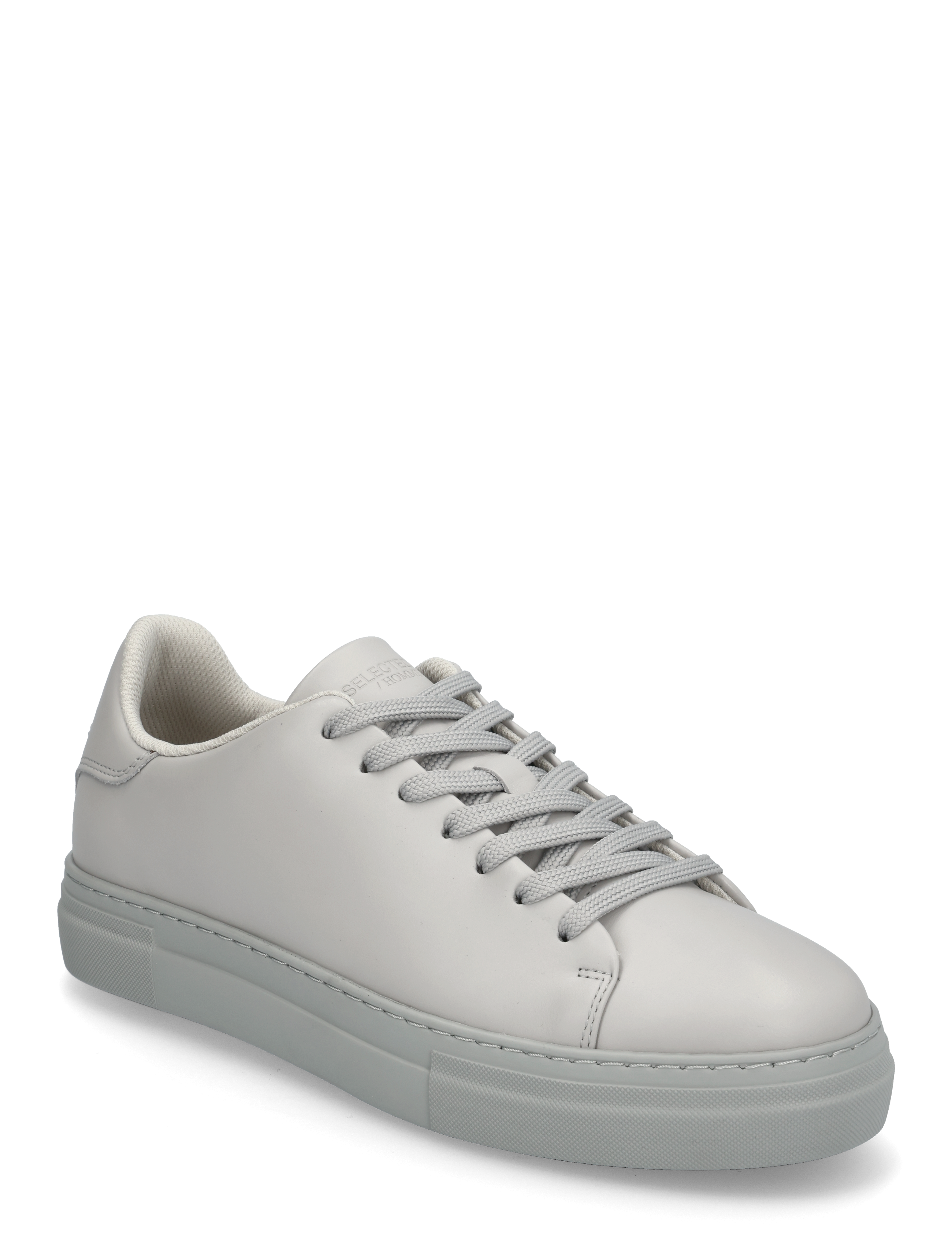 Selected Slhdavid Chunky Leather Sneaker Noos, 40, Grey, Sneakers > Sneakers Med Lav Top, Herre