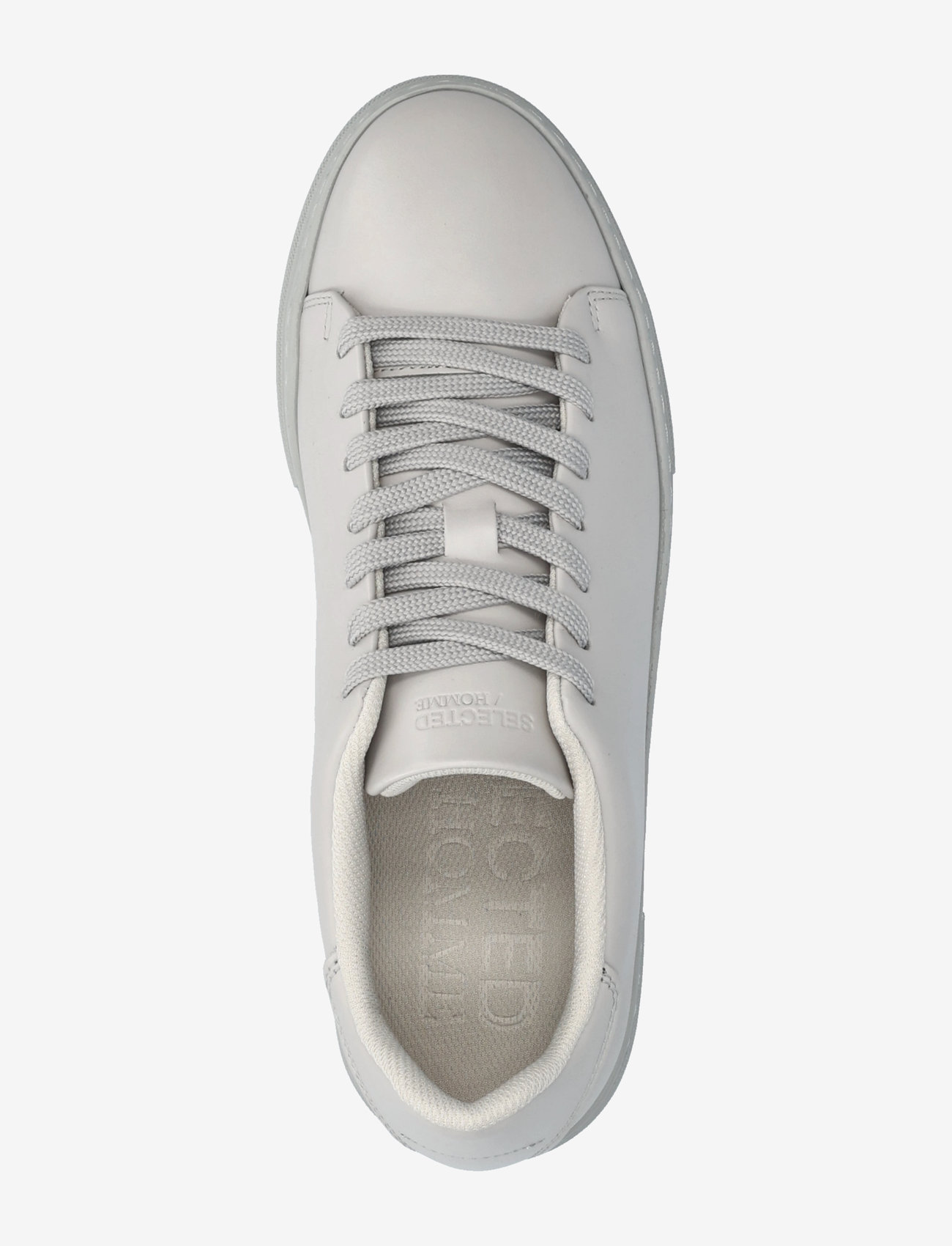 Selected - SLHDAVID CHUNKY LEATHER SNEAKER NOOS - madala säärega tossud - grey - 3