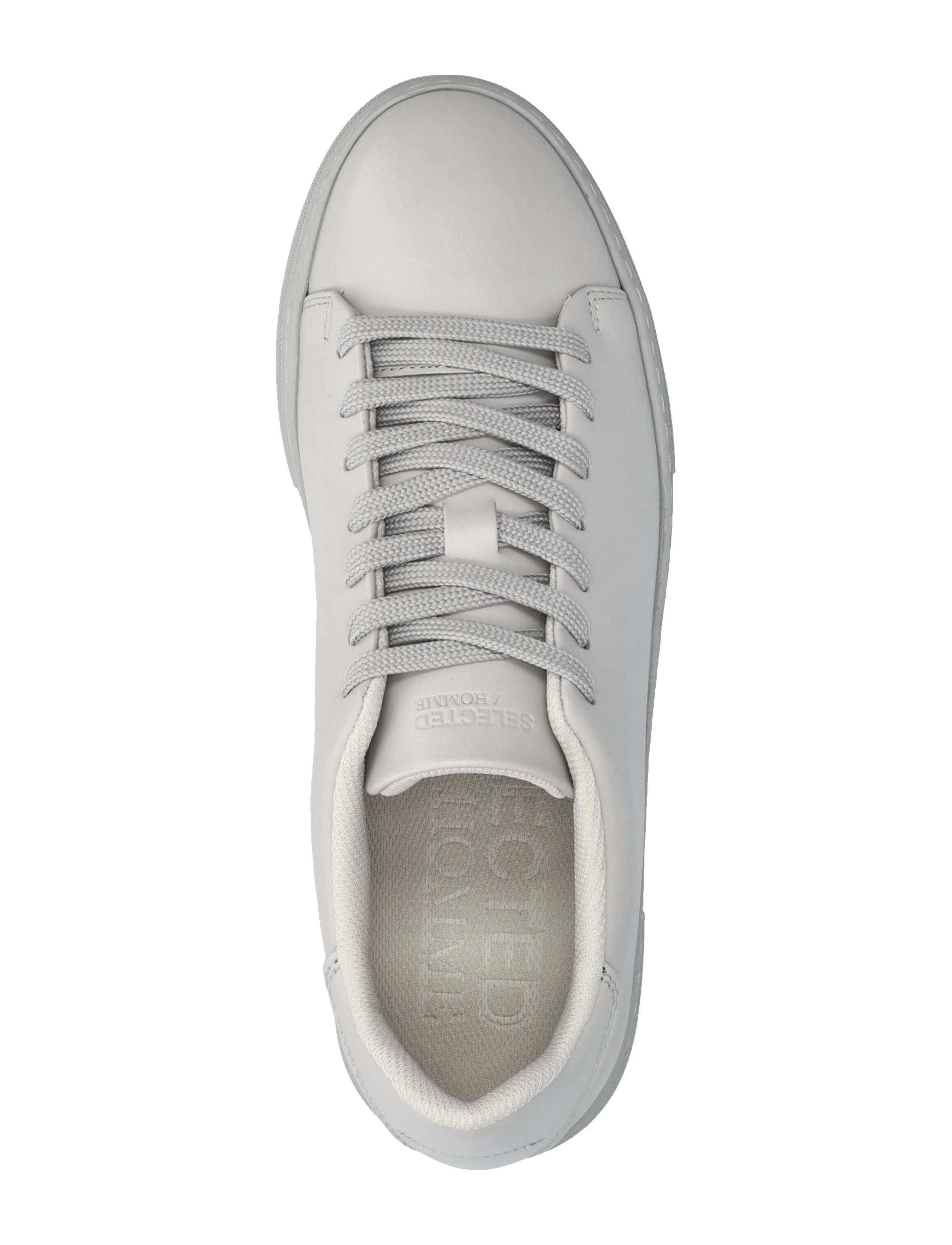 Selected - SLHDAVID CHUNKY LEATHER SNEAKER NOOS - lave sneakers - grey - 3