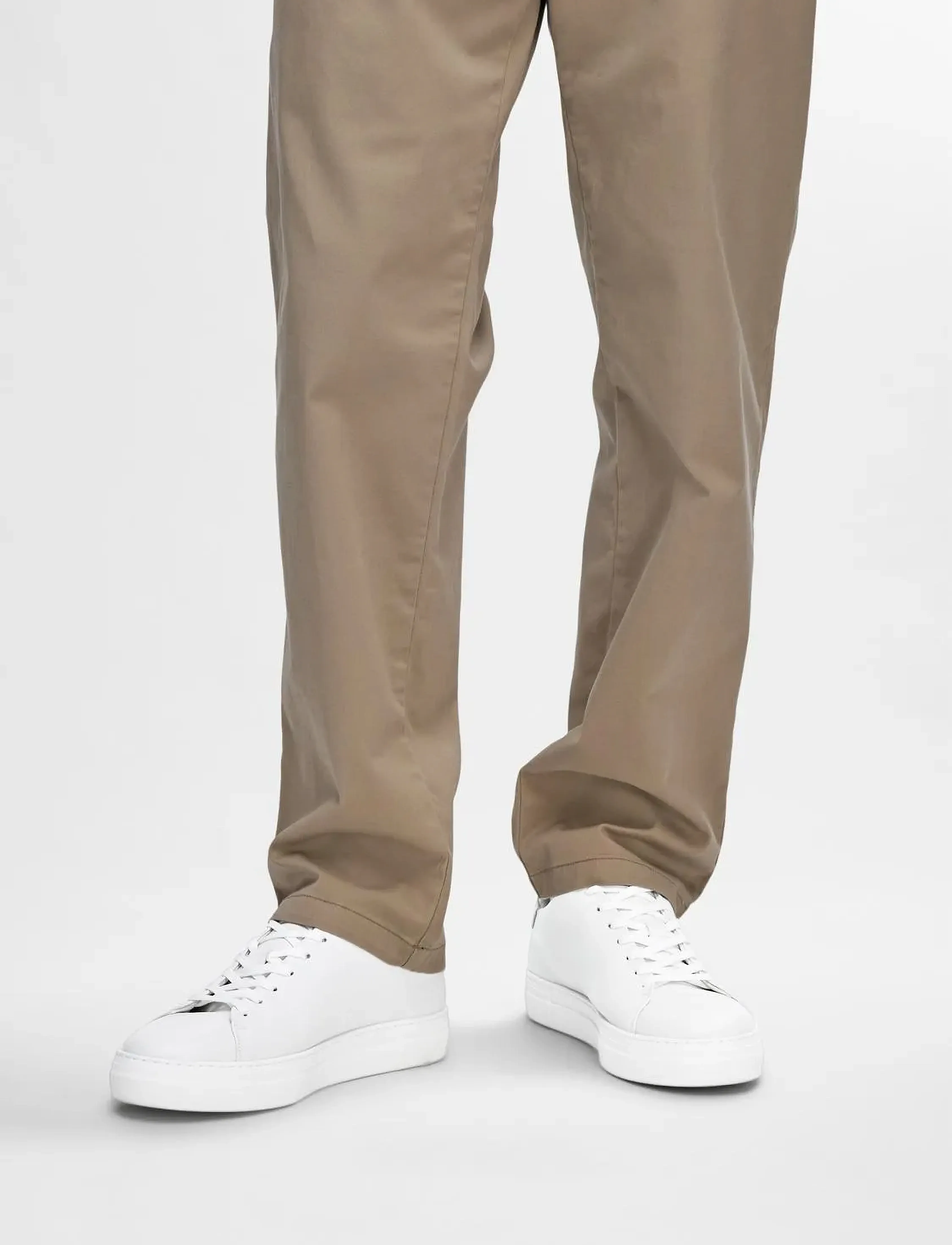 Selected SLHDAVID CHUNKY LEATHER SNEAKER NOOS - Sneakers - WHITE / white