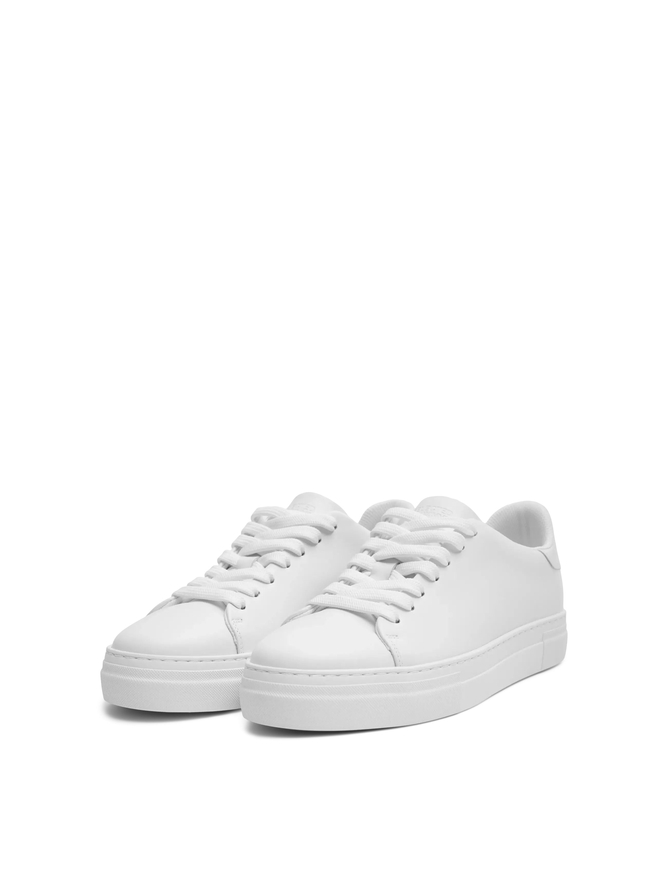 Selected - SLHDAVID CHUNKY LEATHER SNEAKER NOOS - lave sneakers - white - 4
