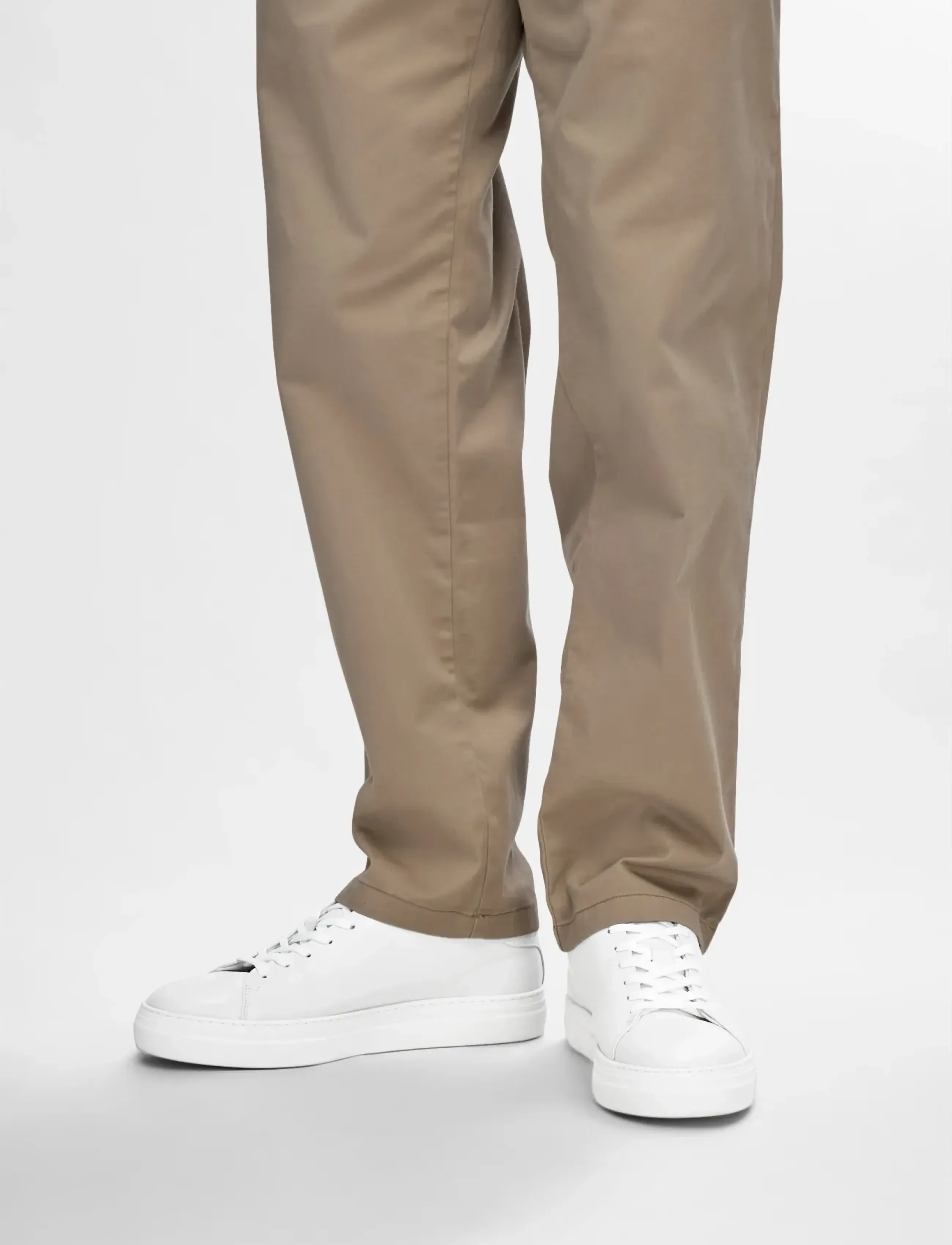Selected - SLHDAVID CHUNKY LEATHER SNEAKER NOOS - lave sneakers - white - 5