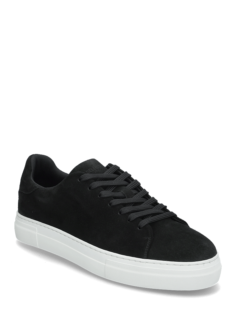 Selected - SLHDAVID CHUNKY SUEDE SNEAKER NOOS - niedriger schnitt - black - 0