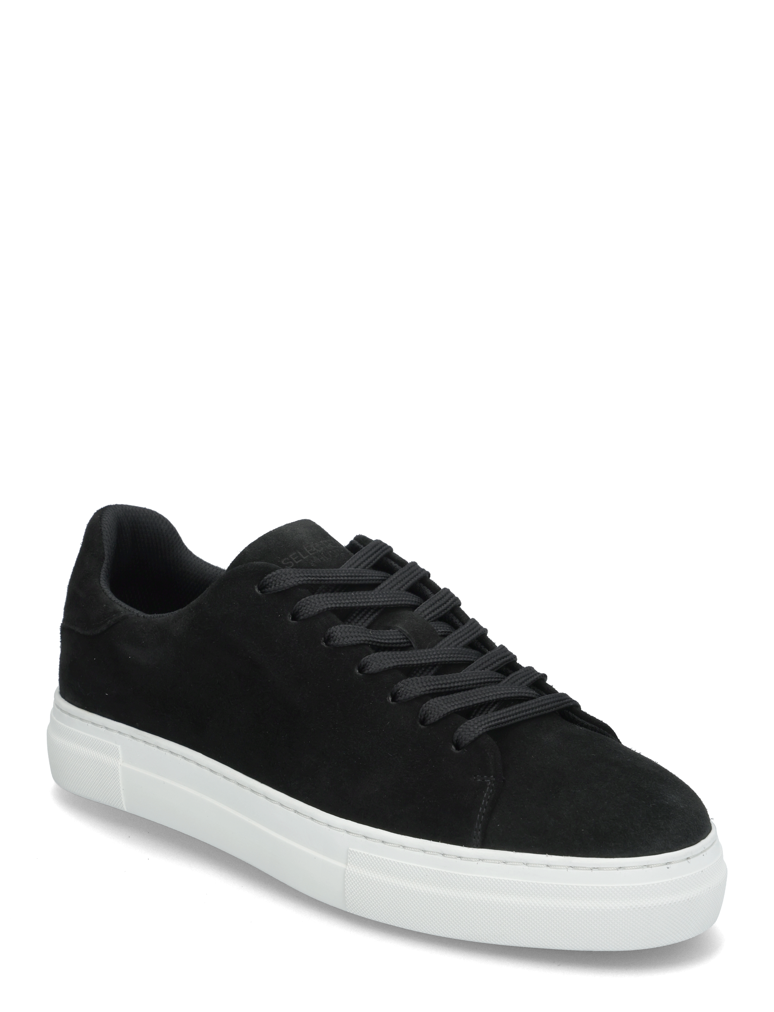 Selected SLHDAVID CHUNKY SUEDE SNEAKER NOOS - Sneakers - BLACK / black