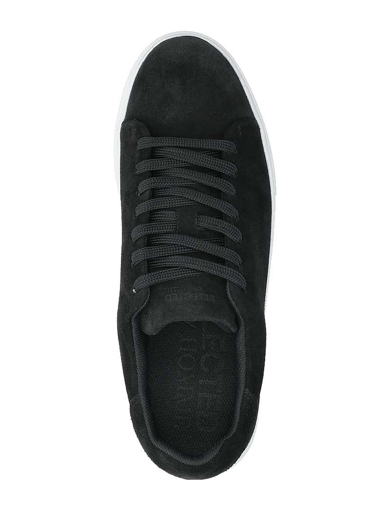 Selected - SLHDAVID CHUNKY SUEDE SNEAKER NOOS - niedriger schnitt - black - 3