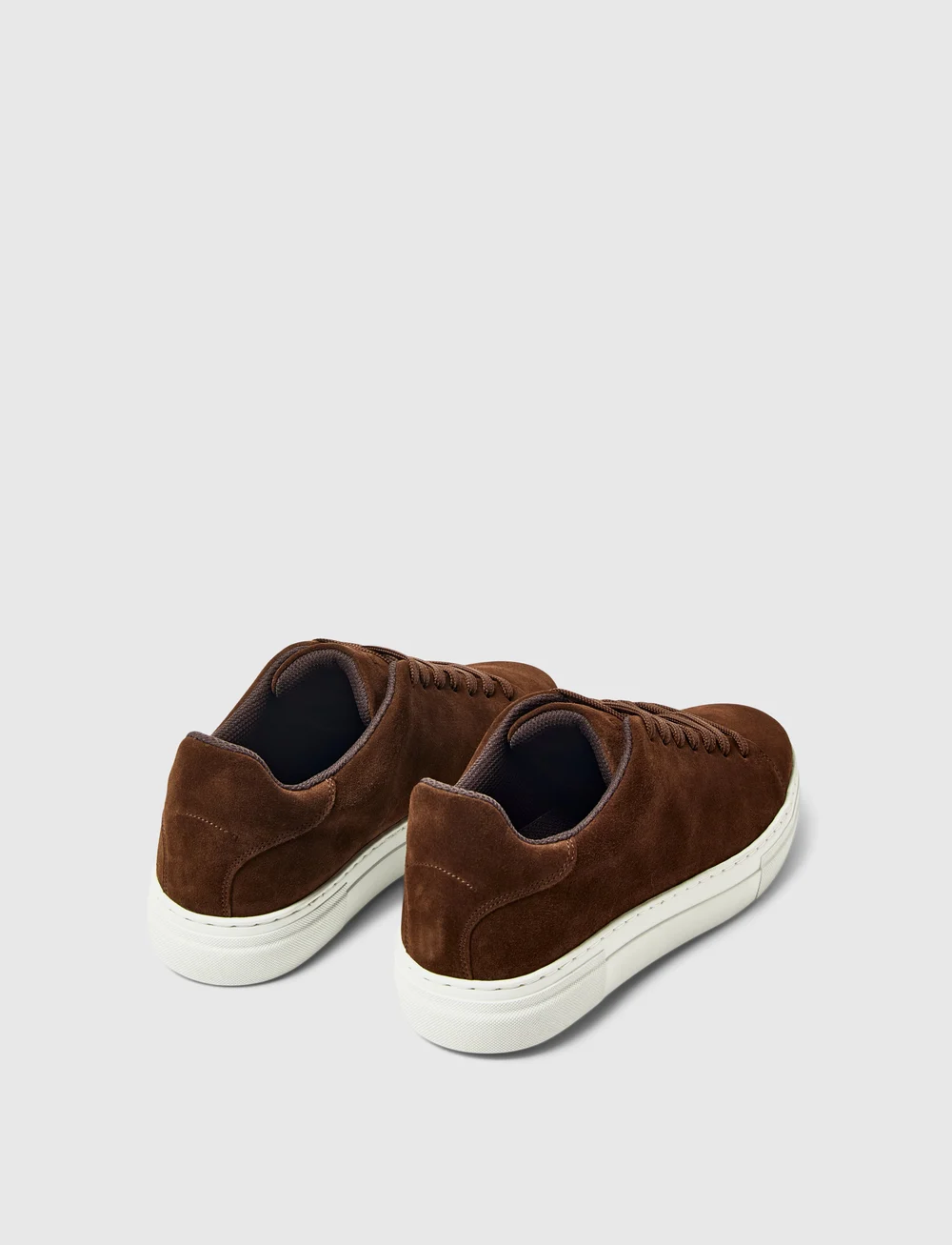 Selected - SLHDAVID CHUNKY SUEDE SNEAKER NOOS - niedriger schnitt - chocolate brown - 0