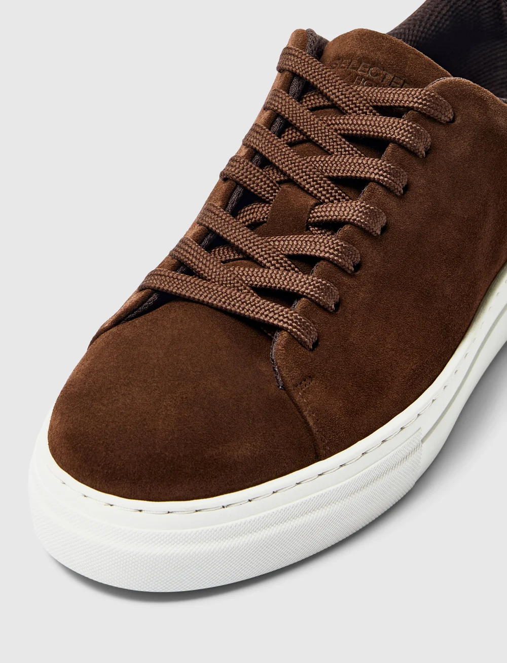 Selected - SLHDAVID CHUNKY SUEDE SNEAKER NOOS - niedriger schnitt - chocolate brown - 3