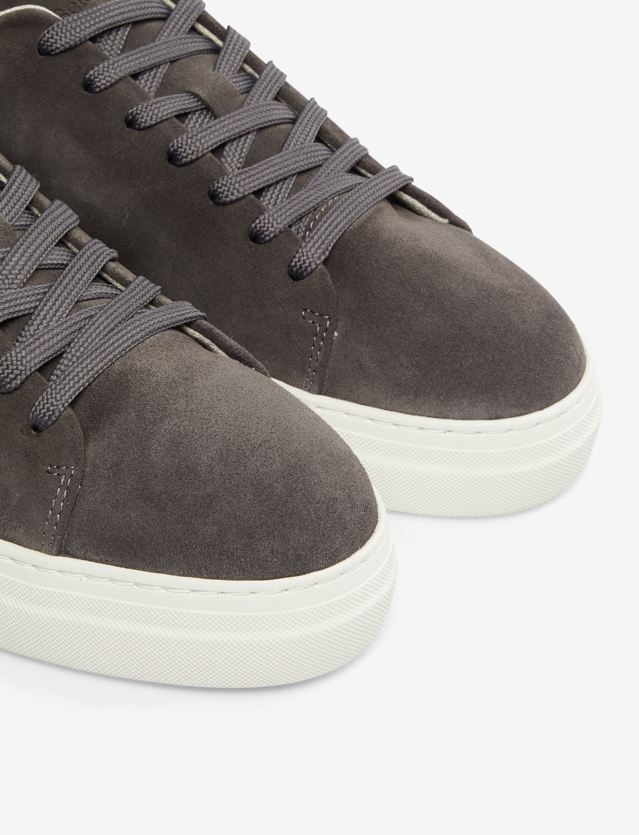 Selected - SLHDAVID CHUNKY SUEDE SNEAKER NOOS - lave sneakers - dark grey - 4