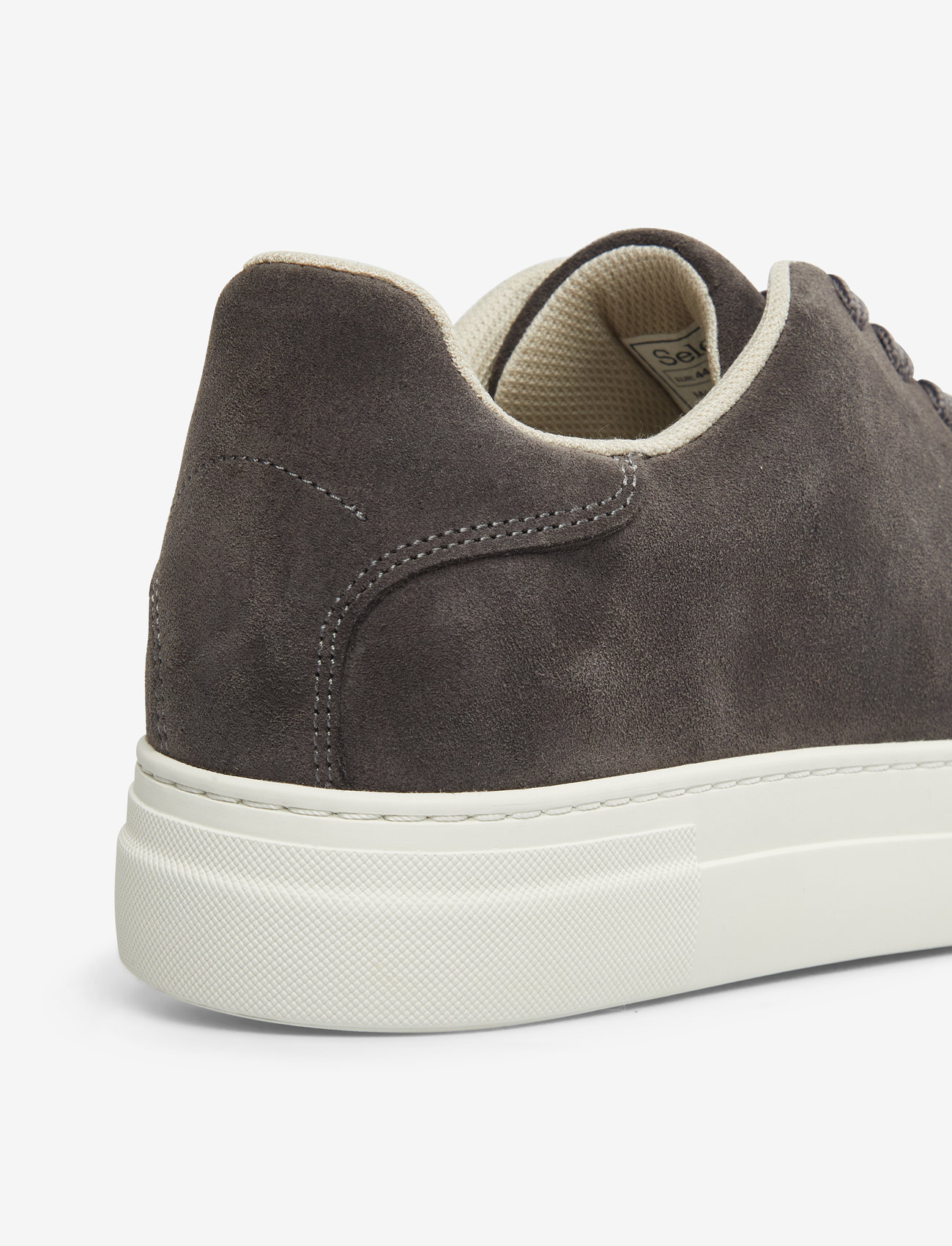 Selected - SLHDAVID CHUNKY SUEDE SNEAKER NOOS - lave sneakers - dark grey - 5