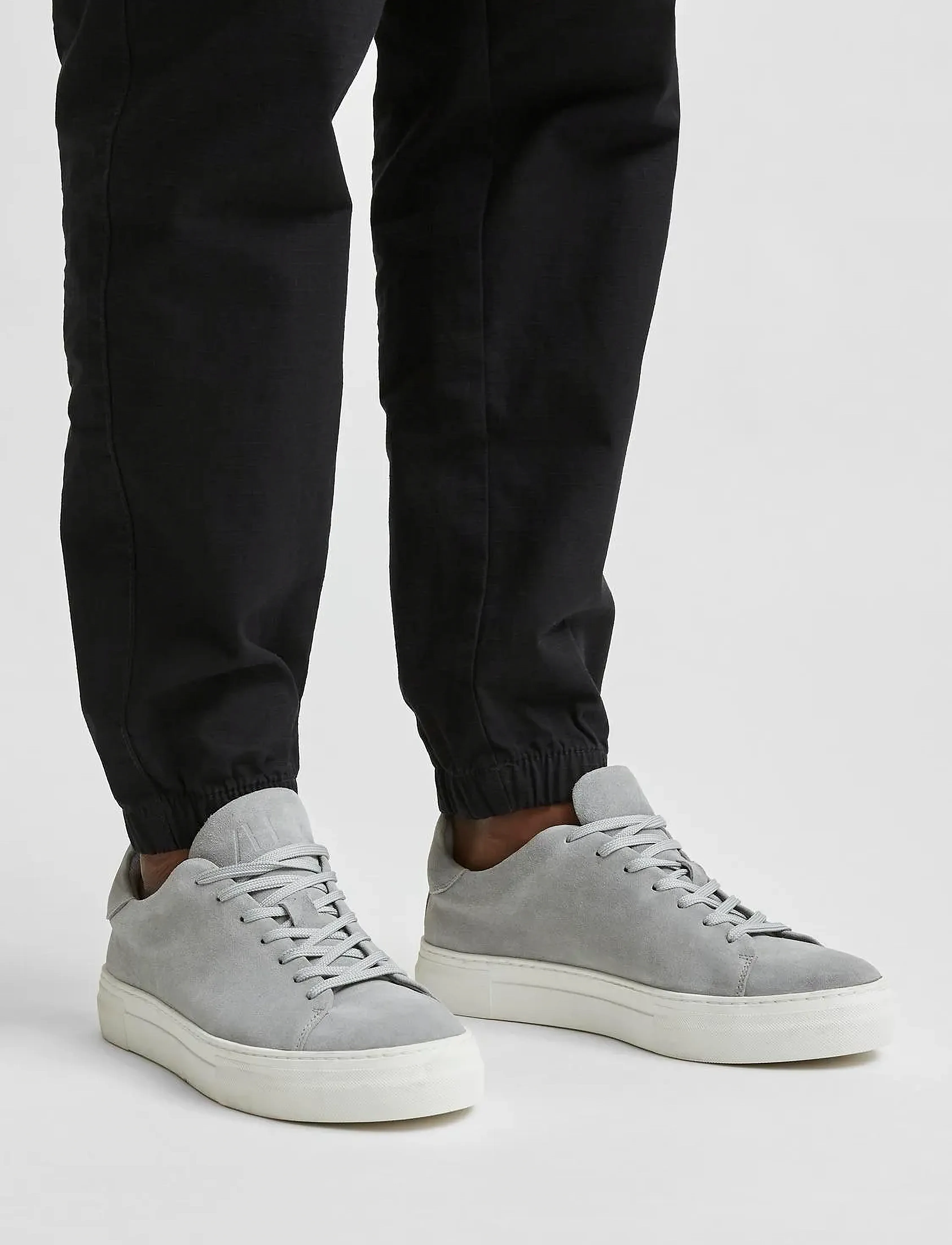 Selected Slmdavid Chunky Suede Sneaker Noos, Chunky Ruskind Sneaker, Grå, Str: 41
