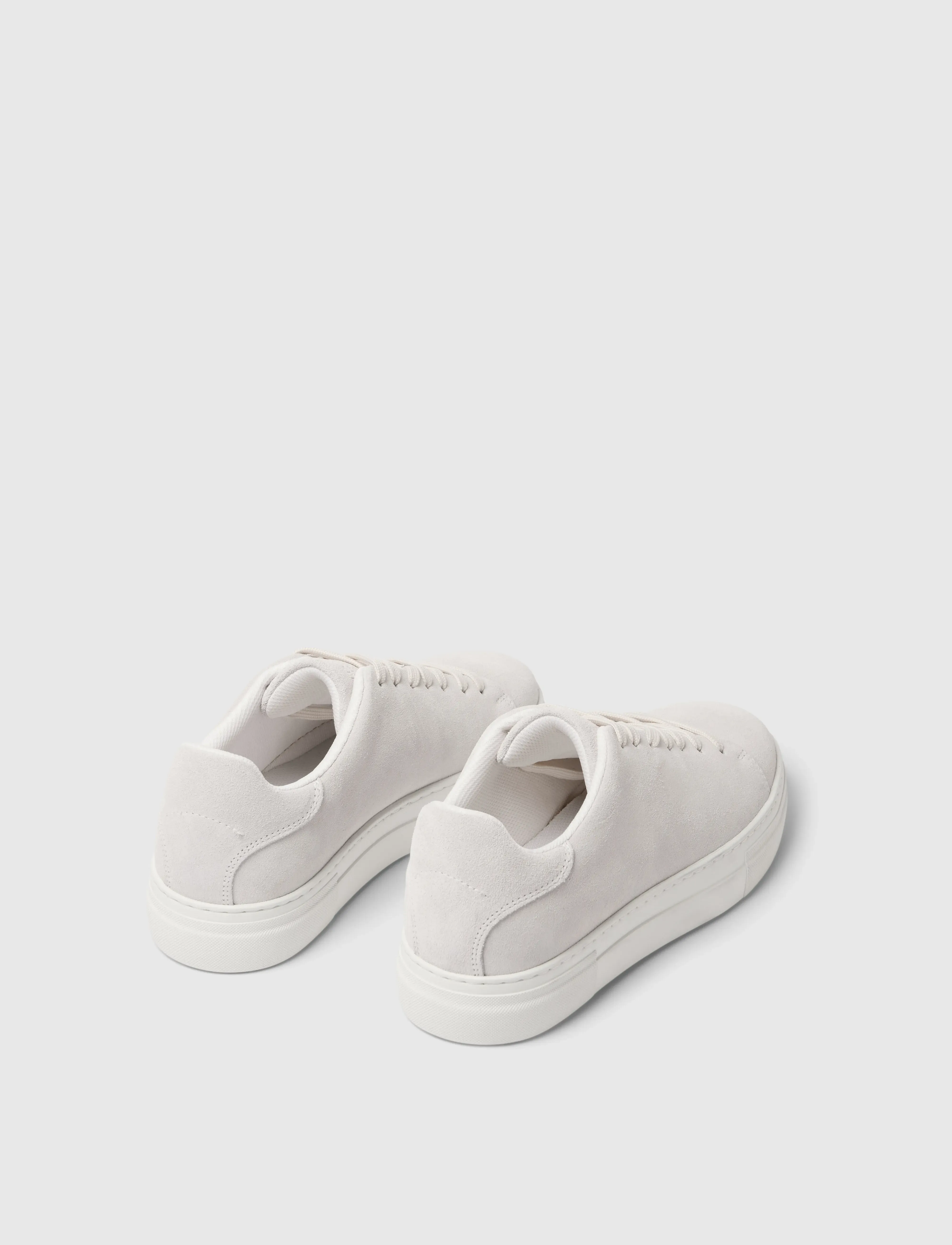 Selected SLHDAVID CHUNKY SUEDE SNEAKER NOOS - Bestsellere - WHITE / white