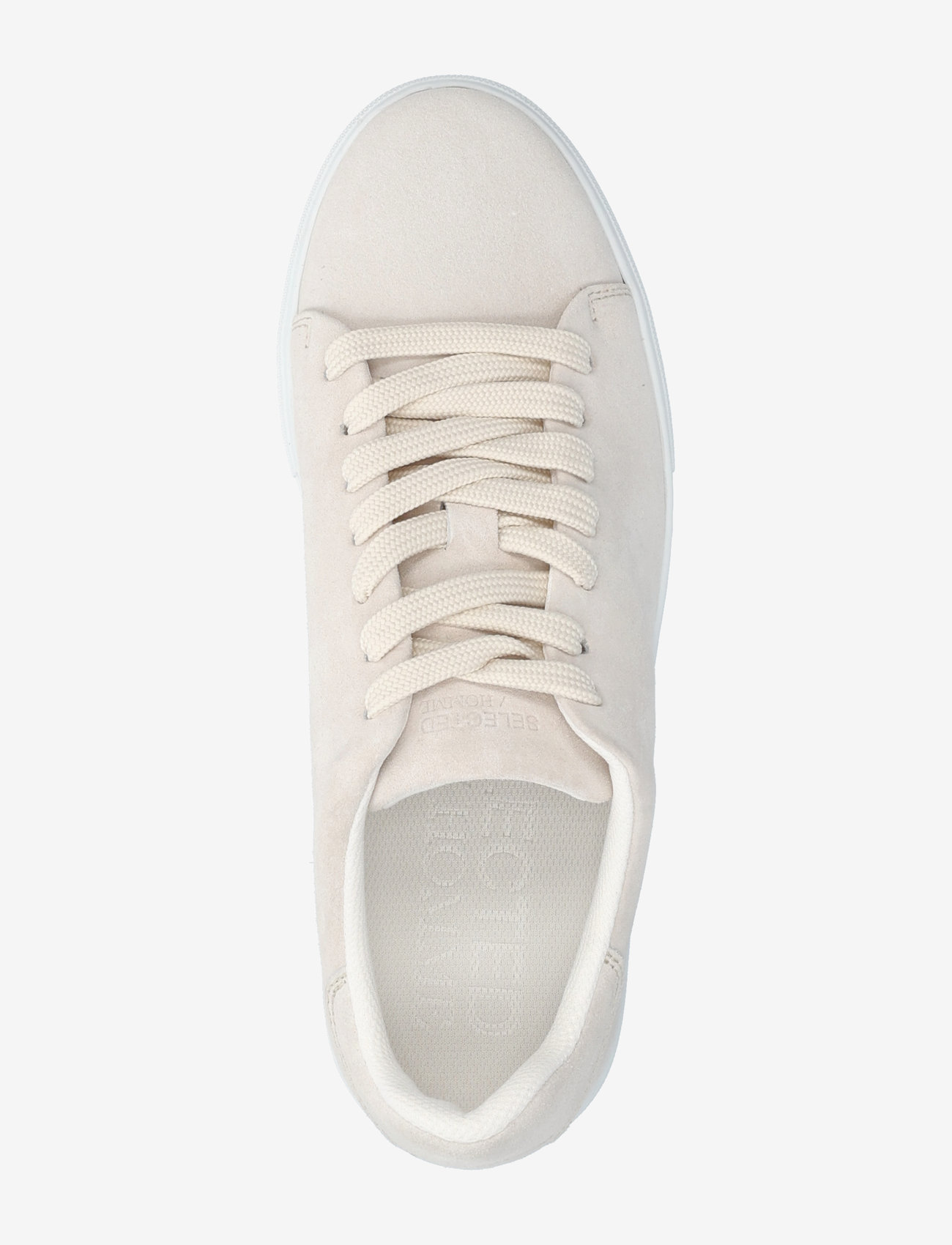 Selected - SLHDAVID CHUNKY SUEDE SNEAKER NOOS - sneakersy niskie - white - 4